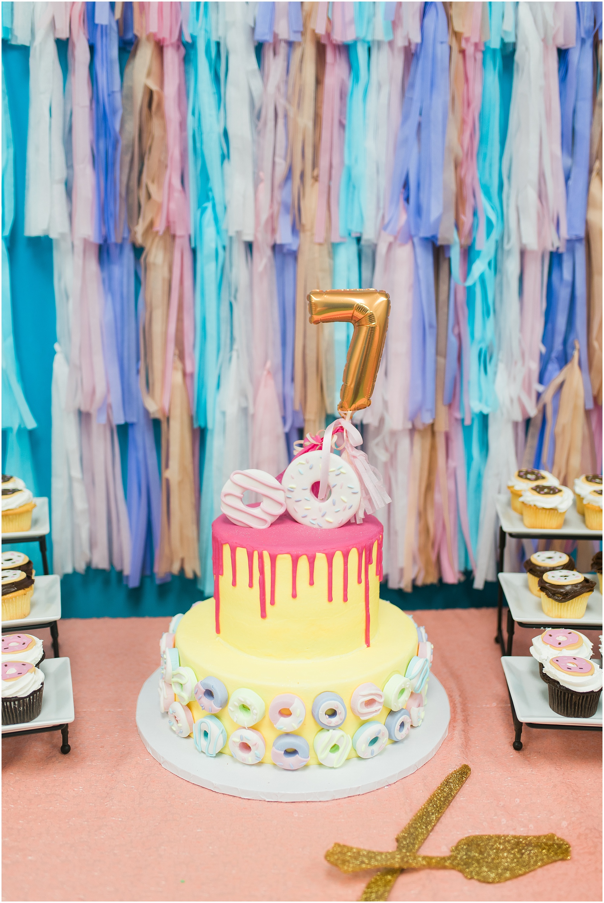 Donut themed birthday party Megan Bennett Photography