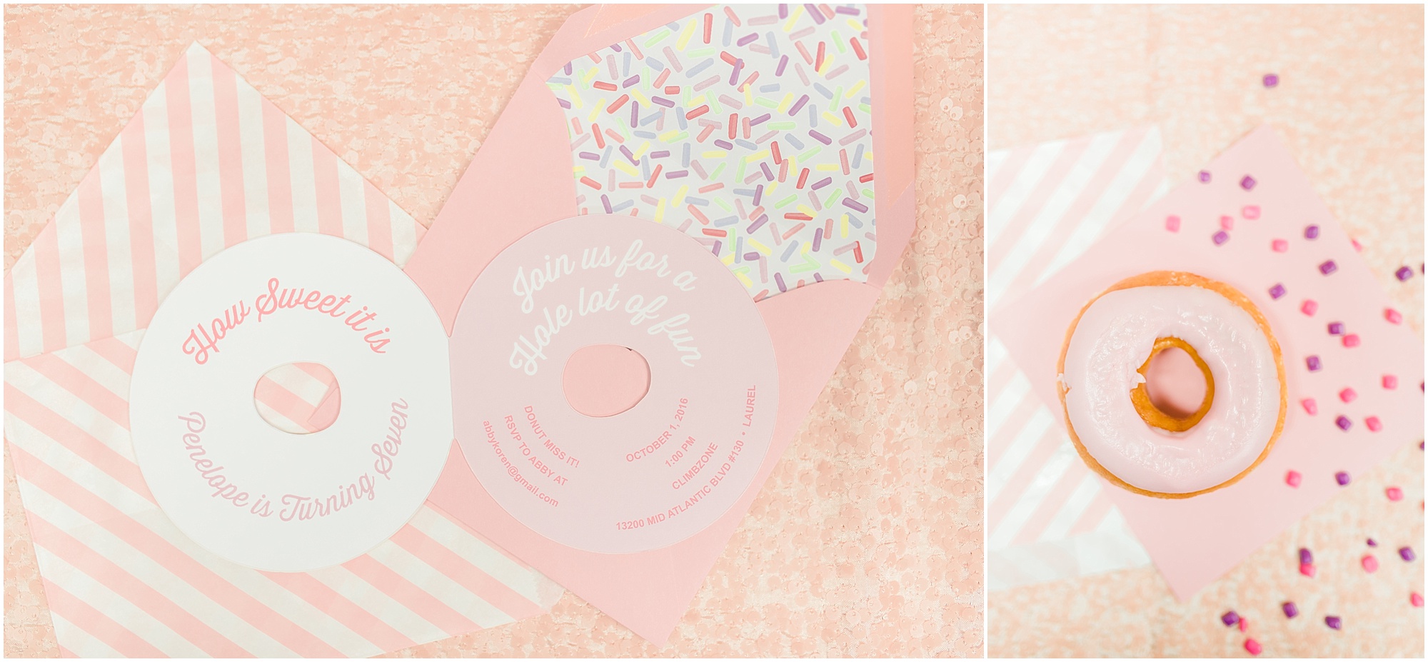Donut themed birthday party Megan Bennett Photography
