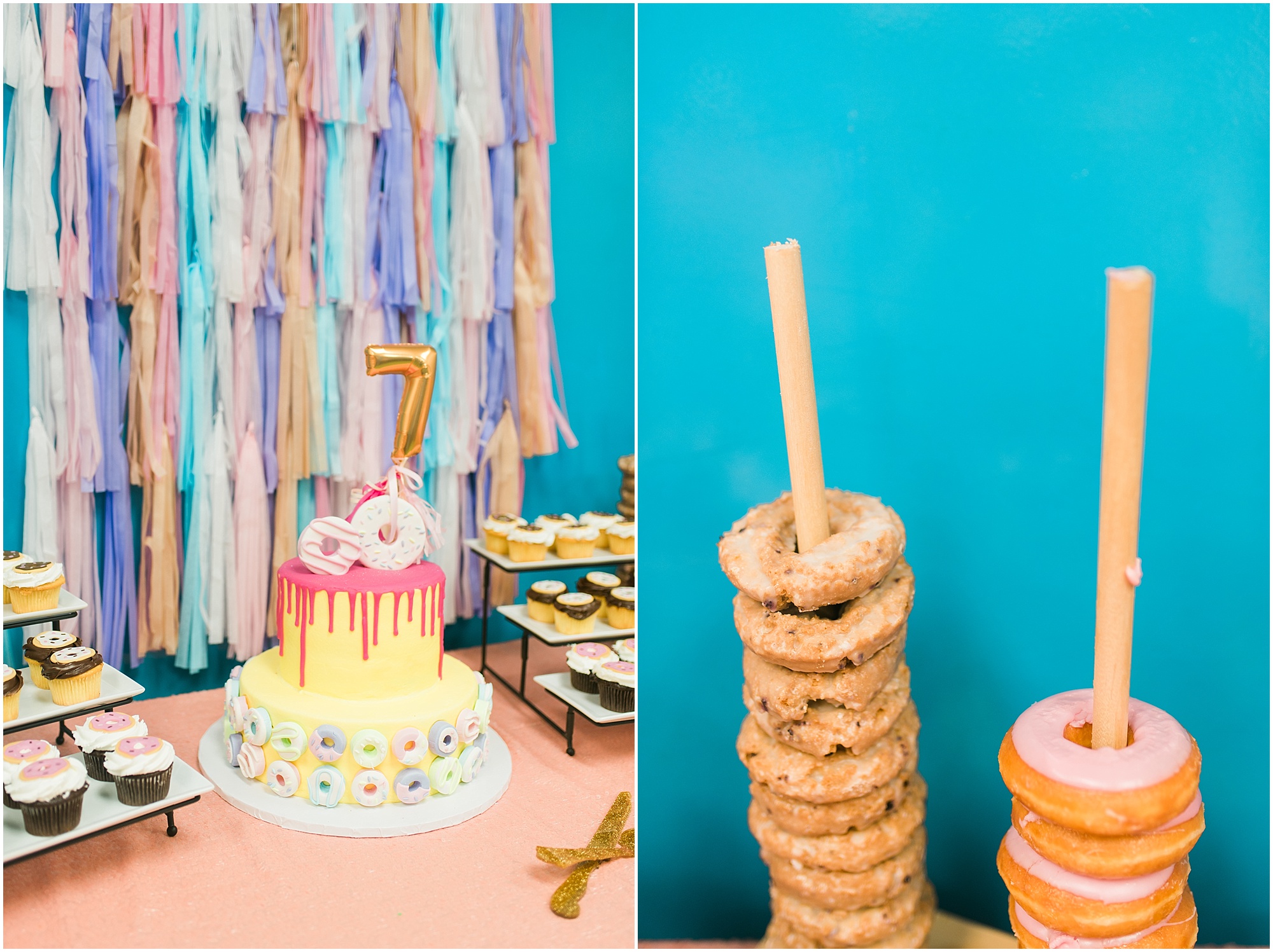 Donut themed birthday party Megan Bennett Photography