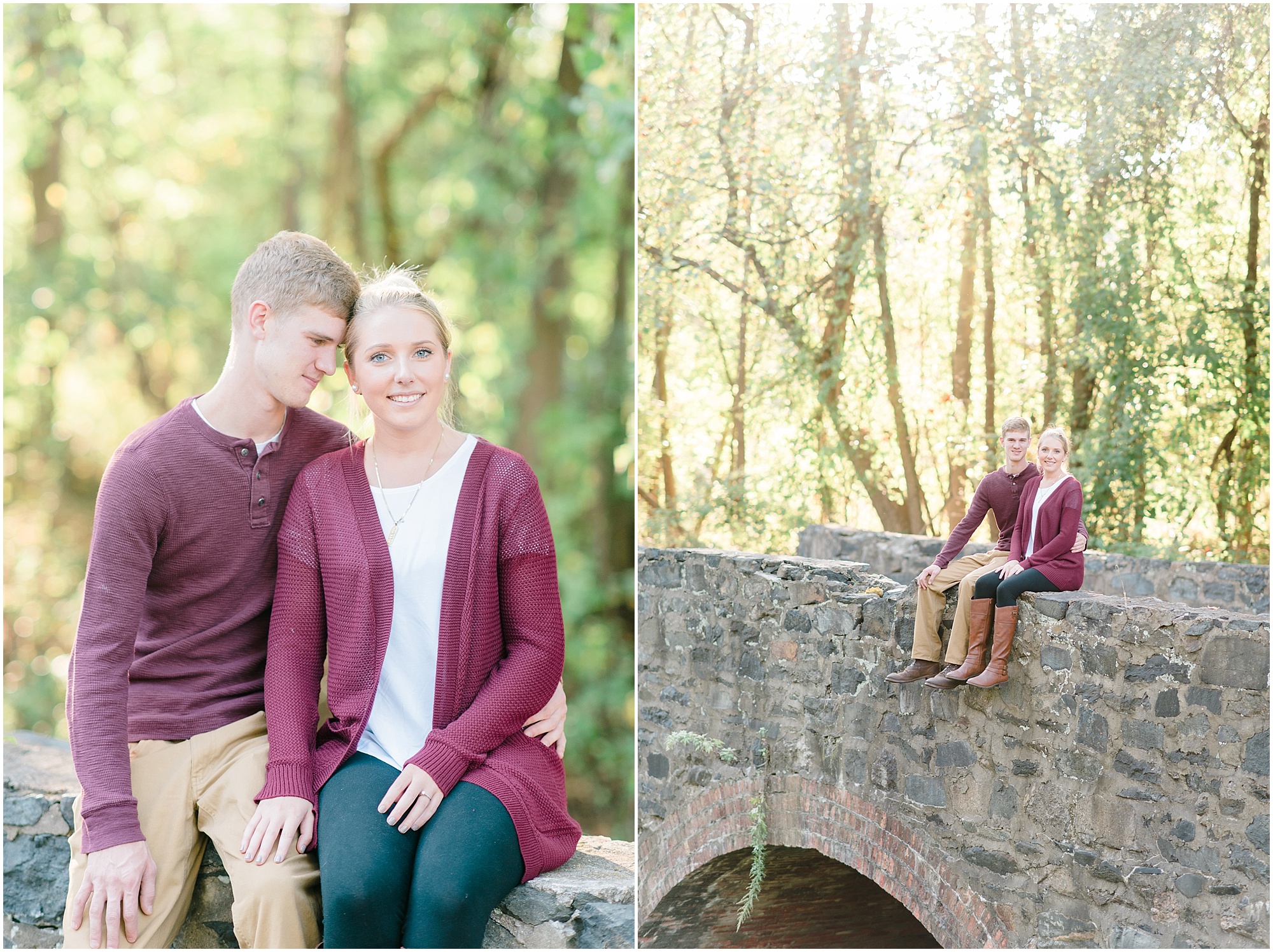 Patapsco Valley State Park Fall Engagement photos by Megan Bennett Photography