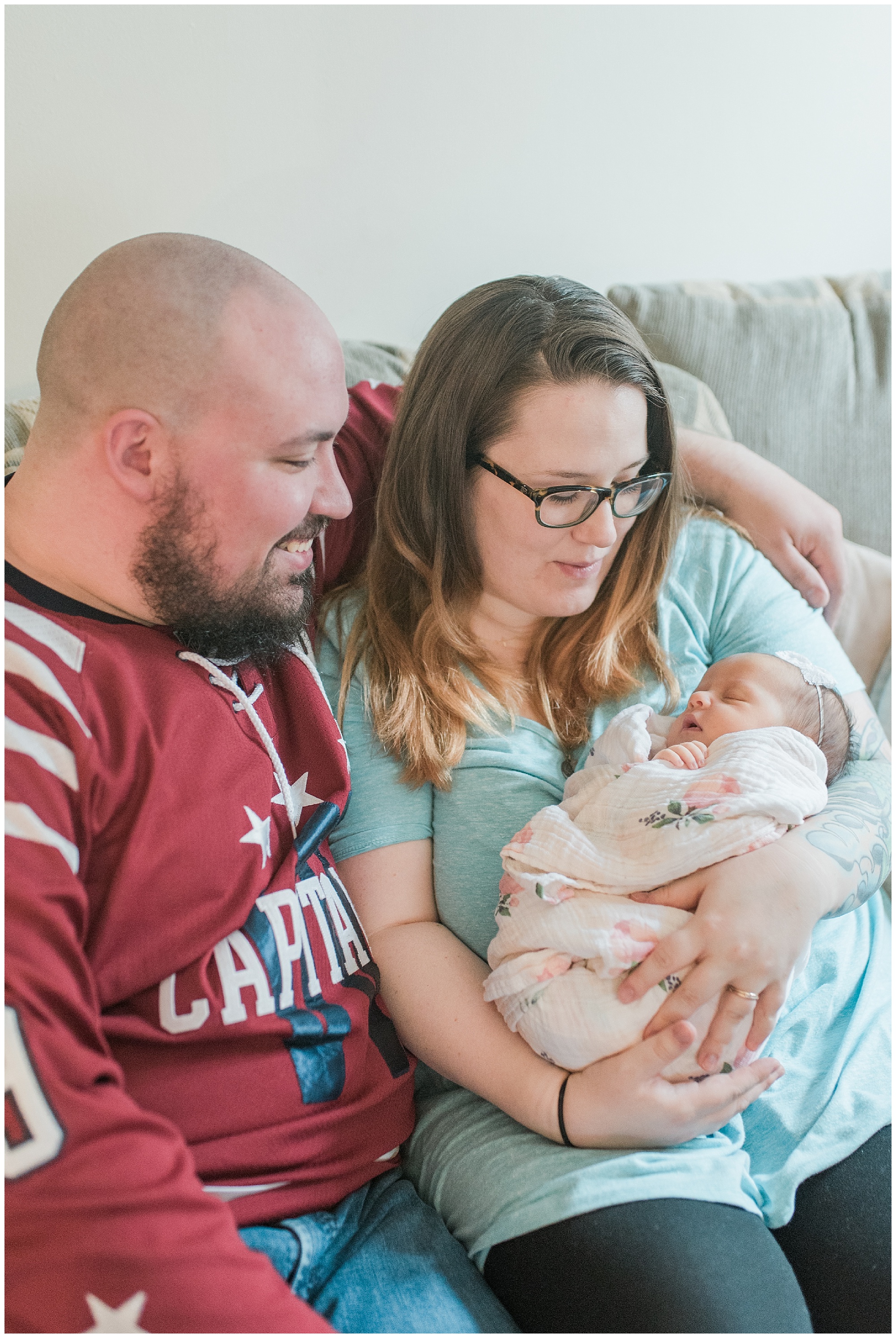 Newborn lifestyle photo by Megan Bennett Photography