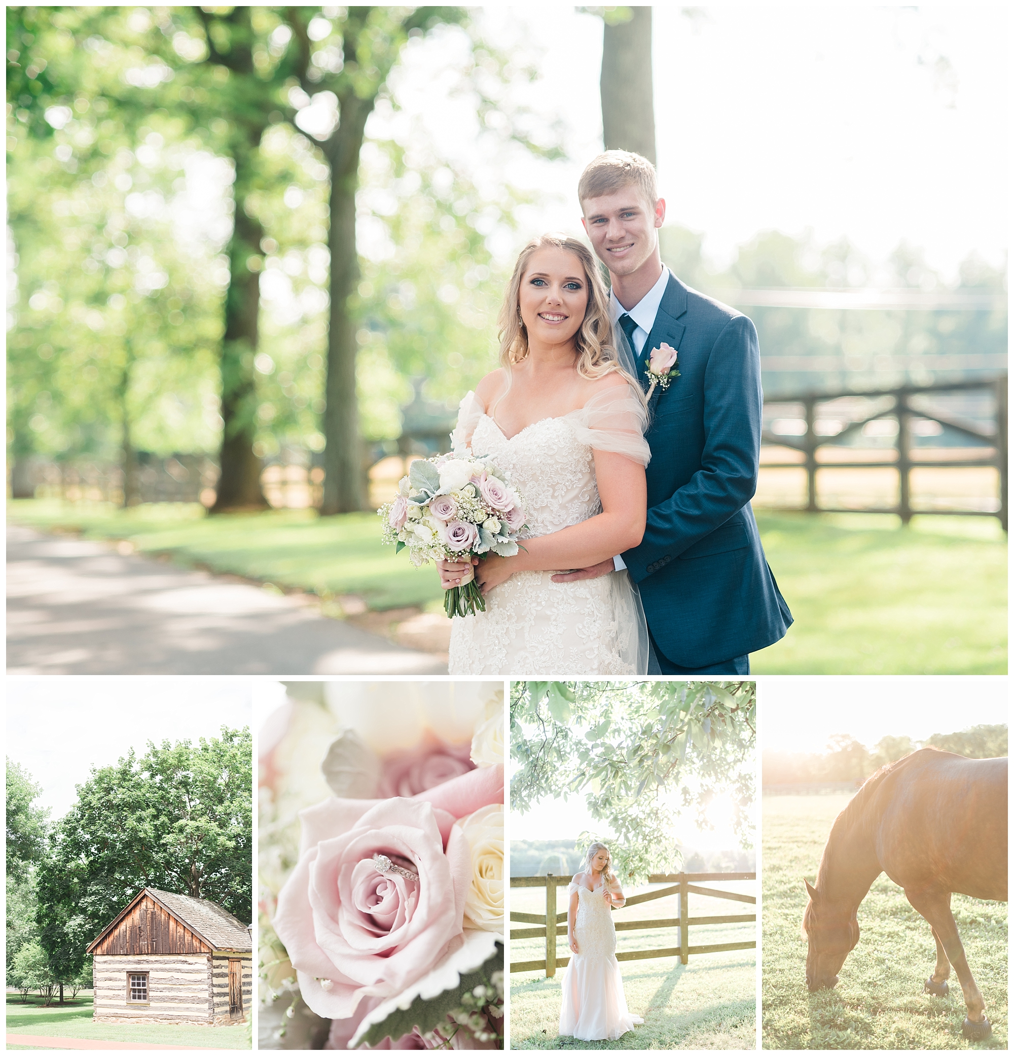 Woodlawn Manor outdoor blush pink summer wedding in Maryland by Megan Bennett Photography