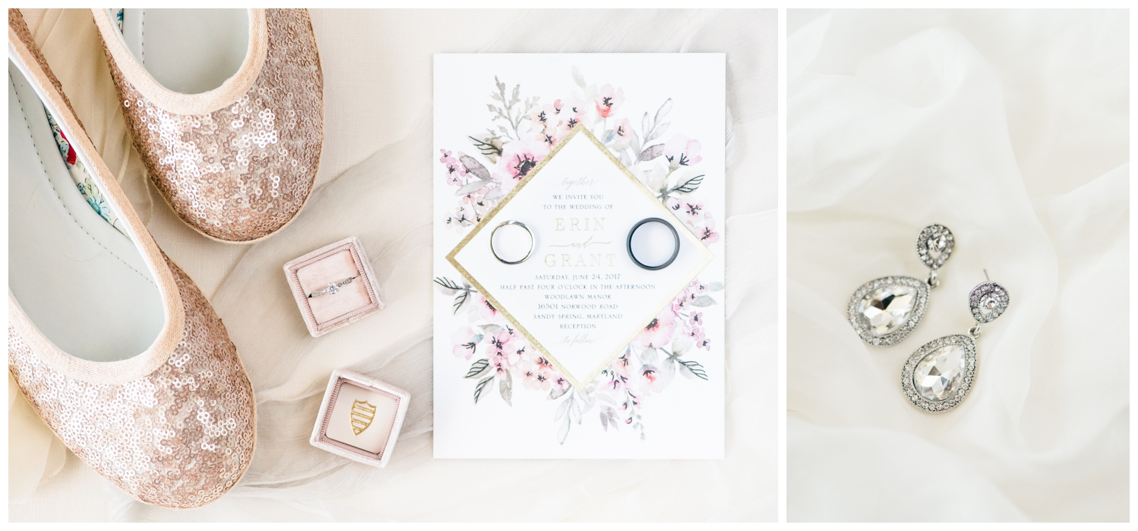 Woodlawn Manor outdoor blush pink summer wedding in Maryland by Megan Bennett Photography