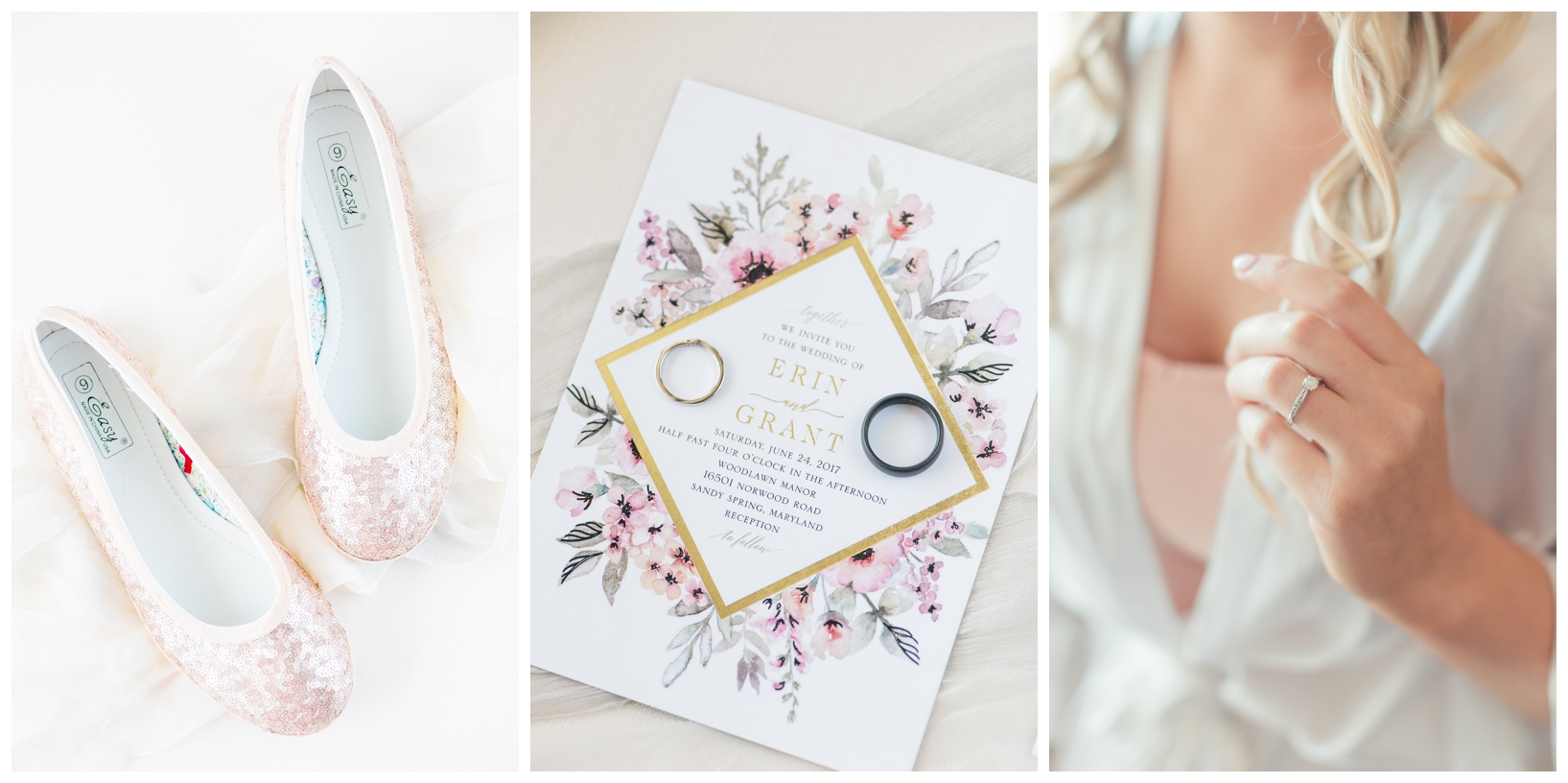 Woodlawn Manor outdoor blush pink summer wedding in Maryland by Megan Bennett Photography