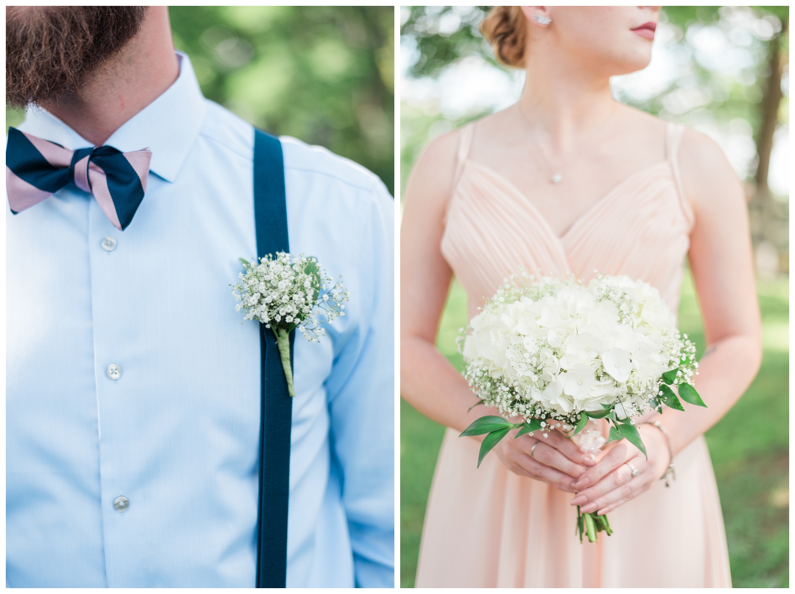 Woodlawn Manor outdoor blush pink summer wedding in Maryland by Megan Bennett Photography