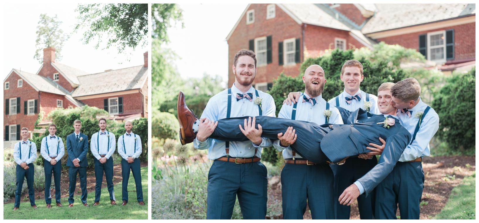 Woodlawn Manor outdoor blush pink summer wedding in Maryland by Megan Bennett Photography