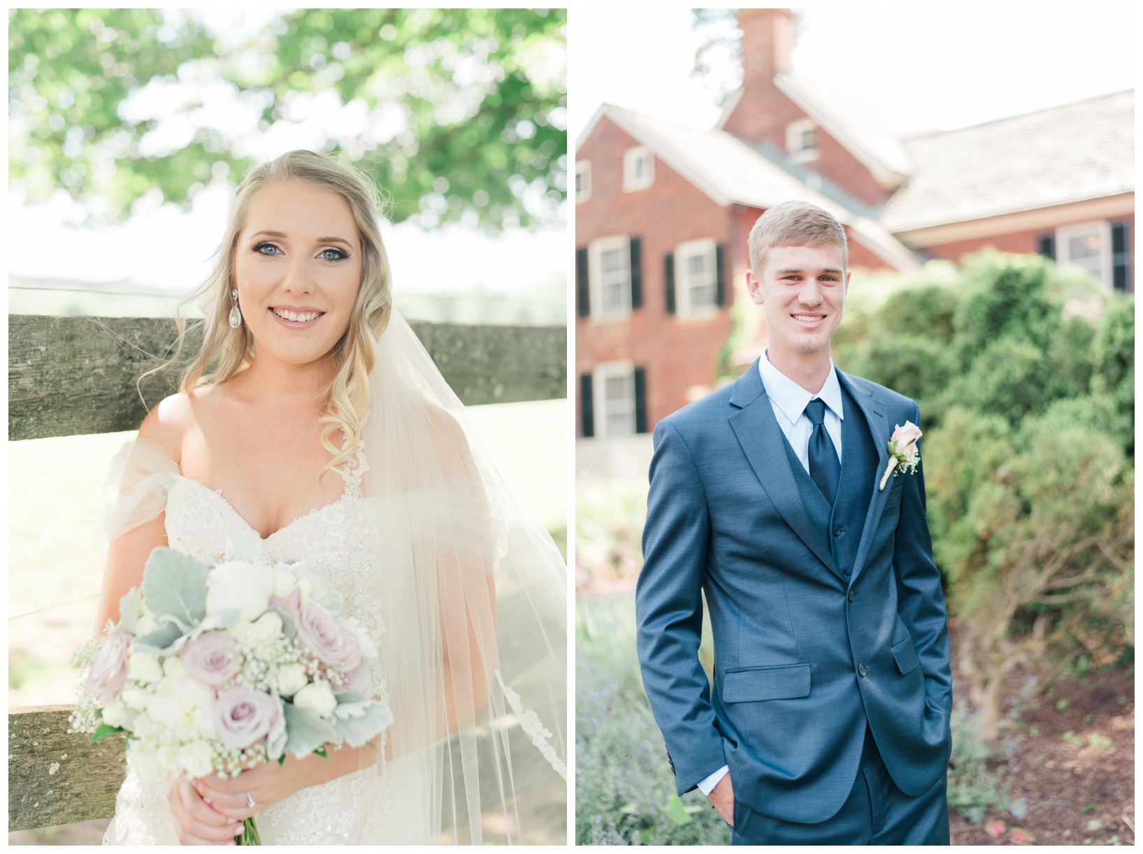 Woodlawn Manor outdoor blush pink summer wedding in Maryland by Megan Bennett Photography