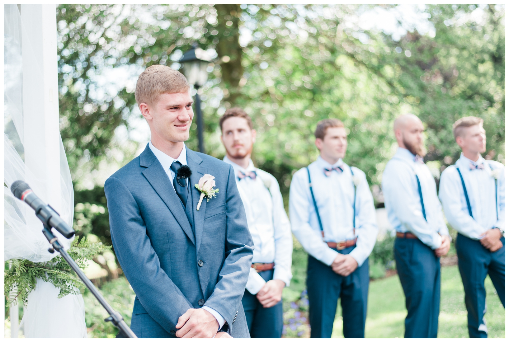 Woodlawn Manor outdoor blush pink summer wedding in Maryland by Megan Bennett Photography
