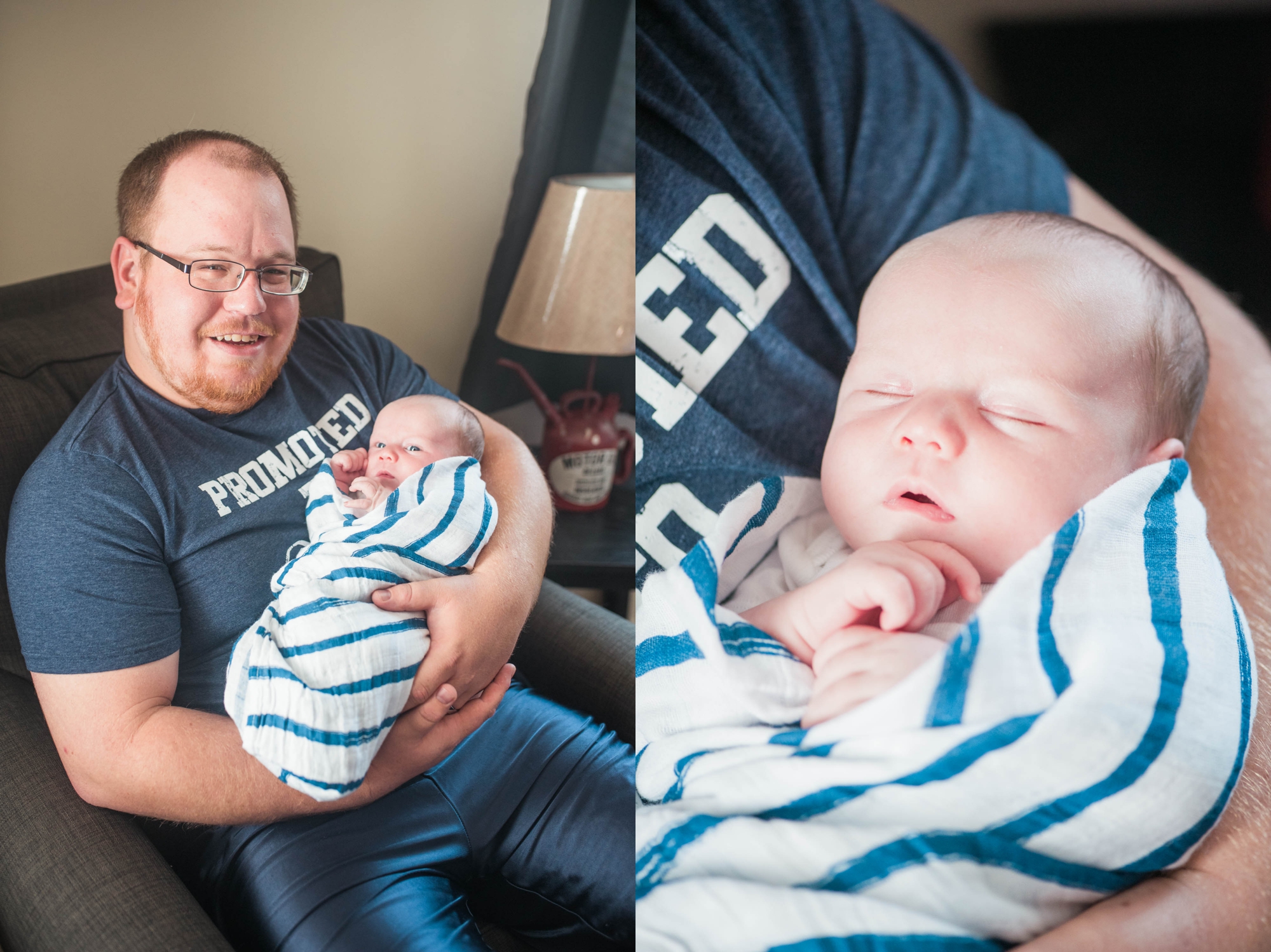 Baltimore Maryland Blue baby boy lifestyle newborn session by Megan Bennett Photography