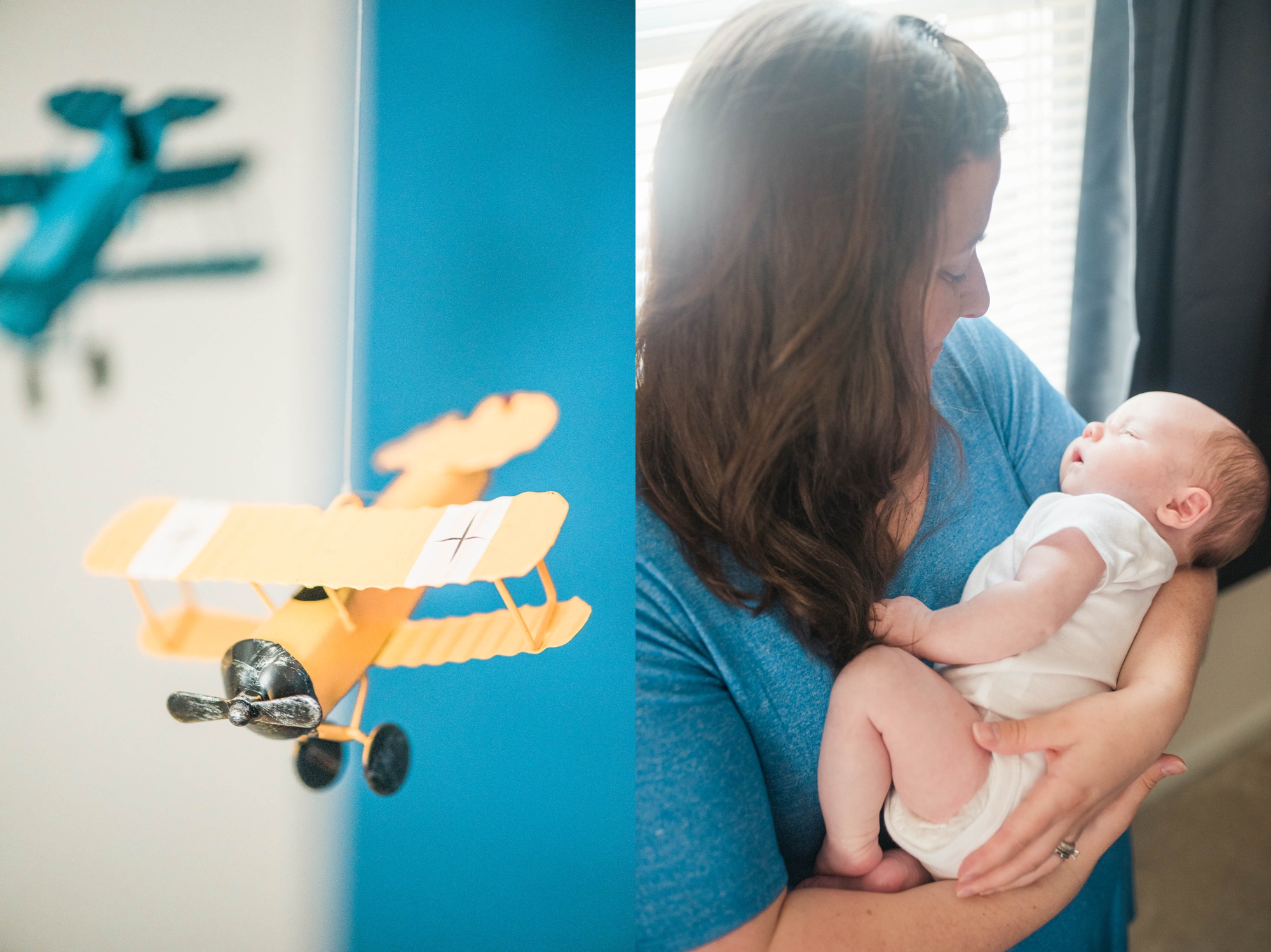 Baltimore Maryland Blue baby boy lifestyle newborn session by Megan Bennett Photography