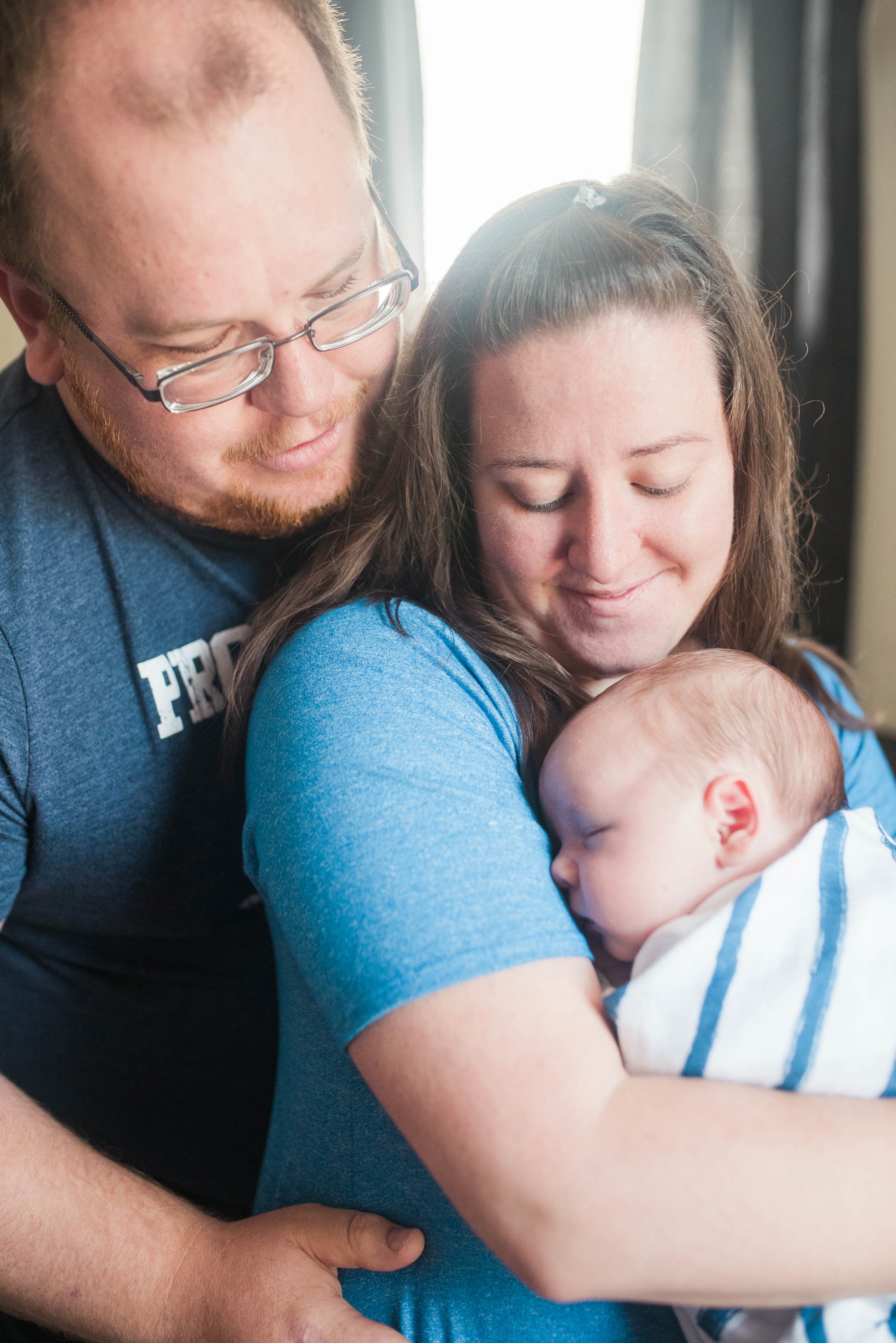 Baltimore Maryland Blue baby boy lifestyle newborn session by Megan Bennett Photography