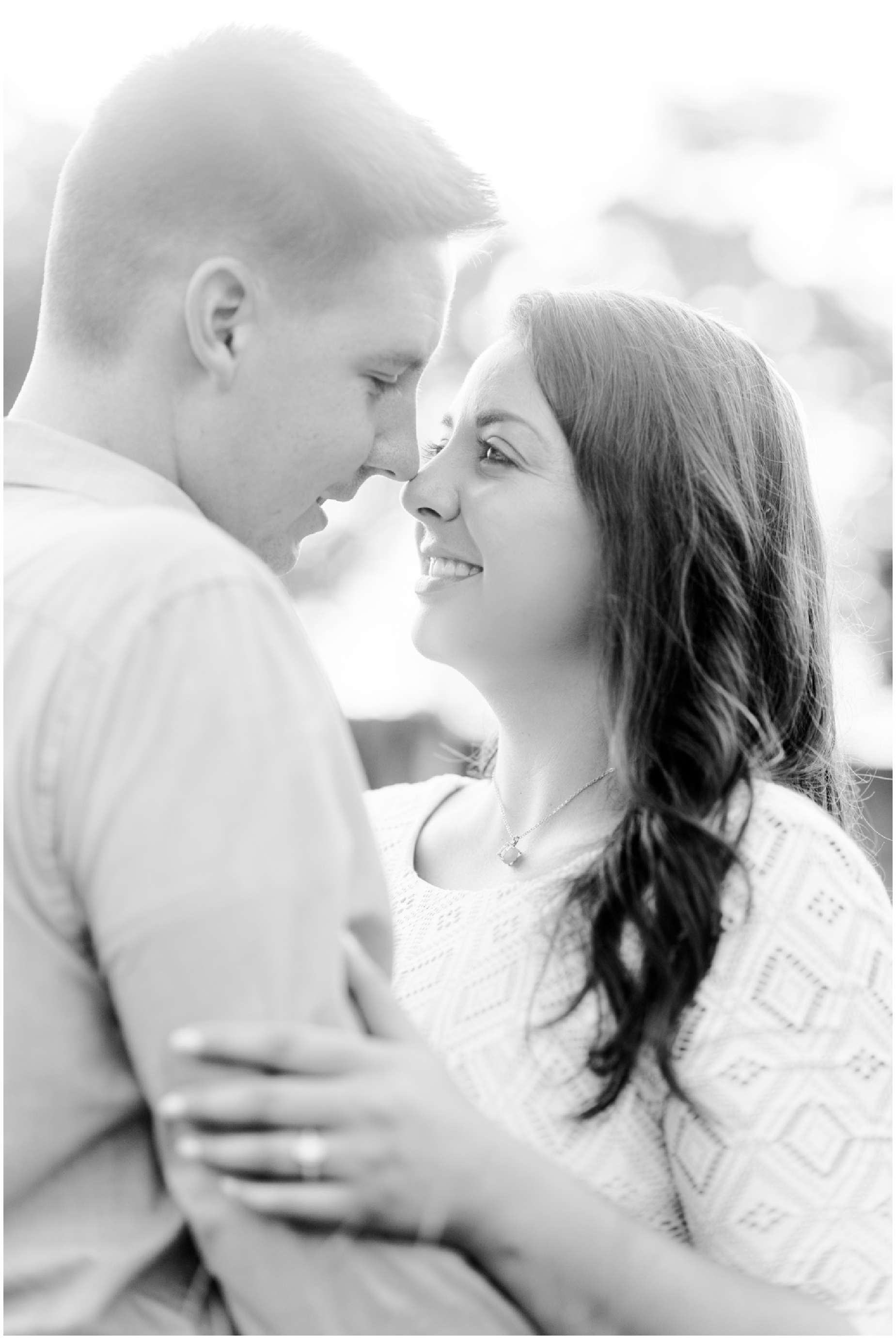 Baltimore Maryland romantic grassy field engagement session at Woodlawn Manor by Maryland Wedding Photographer Megan Bennett Photography