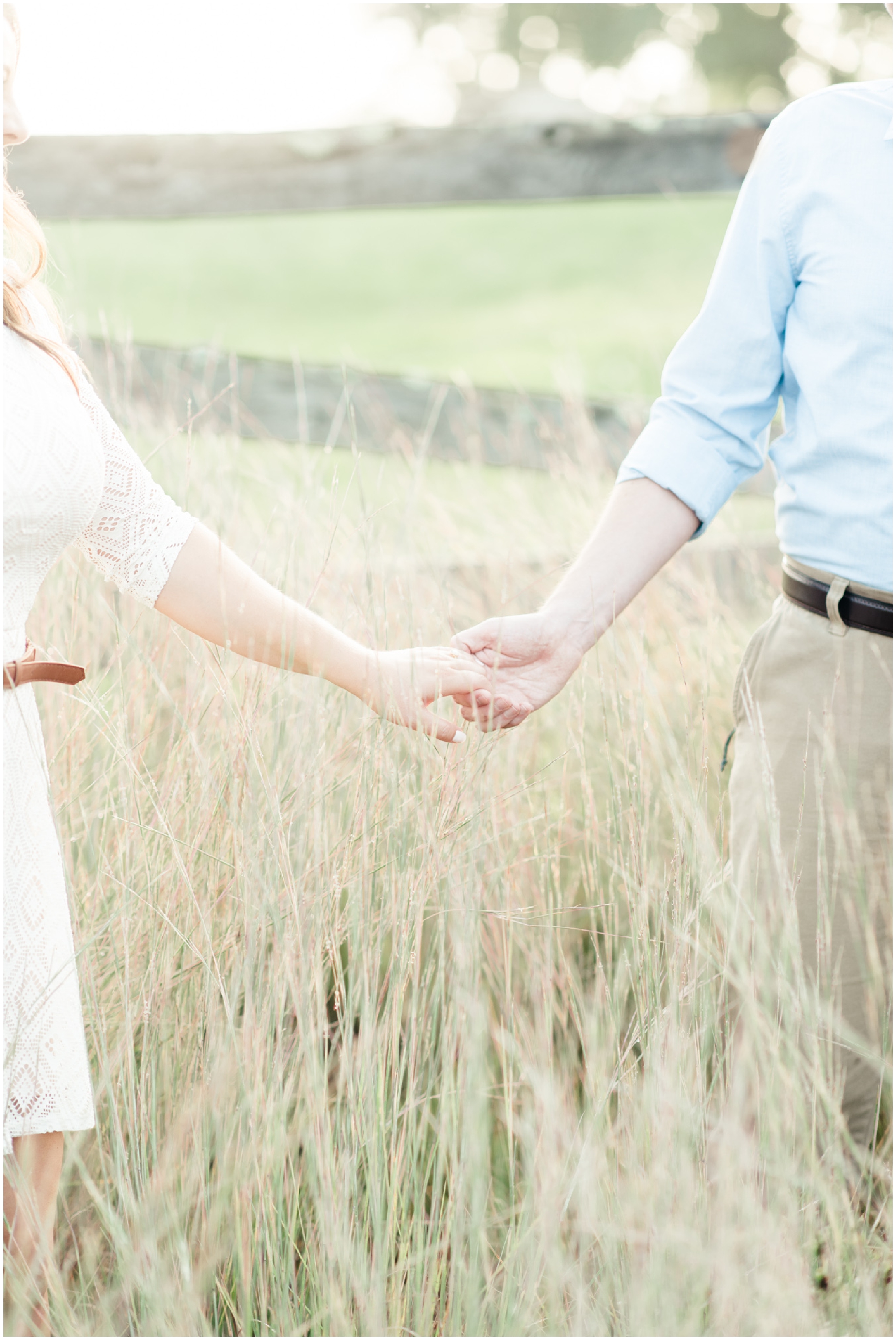 Baltimore Maryland romantic grassy field engagement session at Woodlawn Manor by Maryland Wedding Photographer Megan Bennett Photography