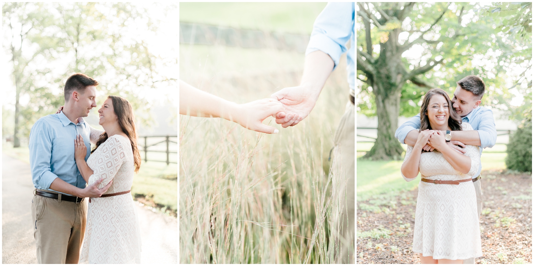 Baltimore Maryland romantic grassy field engagement session at Woodlawn Manor by Maryland Wedding Photographer Megan Bennett Photography