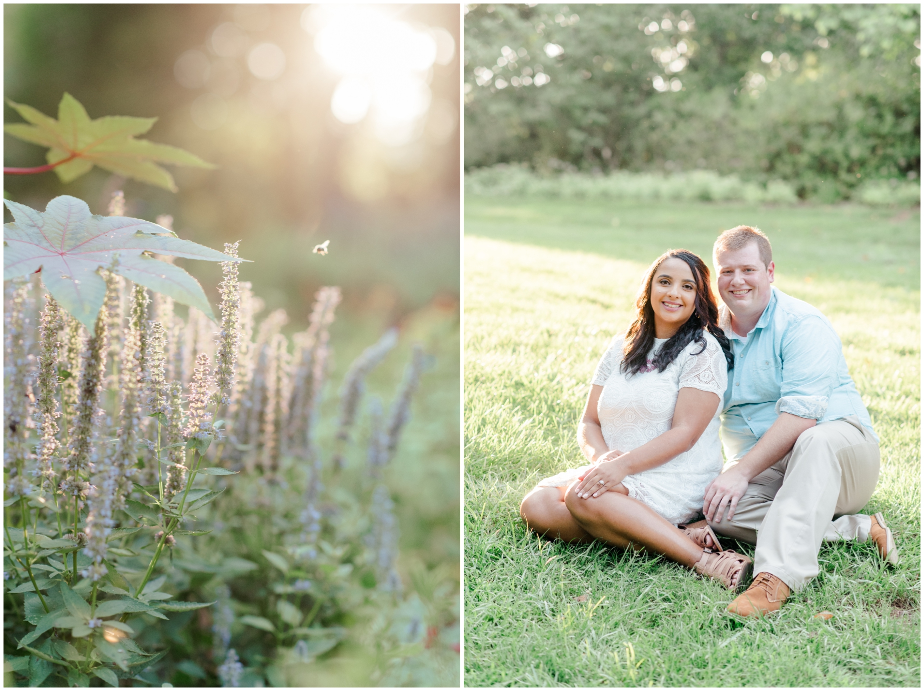 An intimate garden inspired engagement photo by Maryland Photographer Megan Bennett Photography