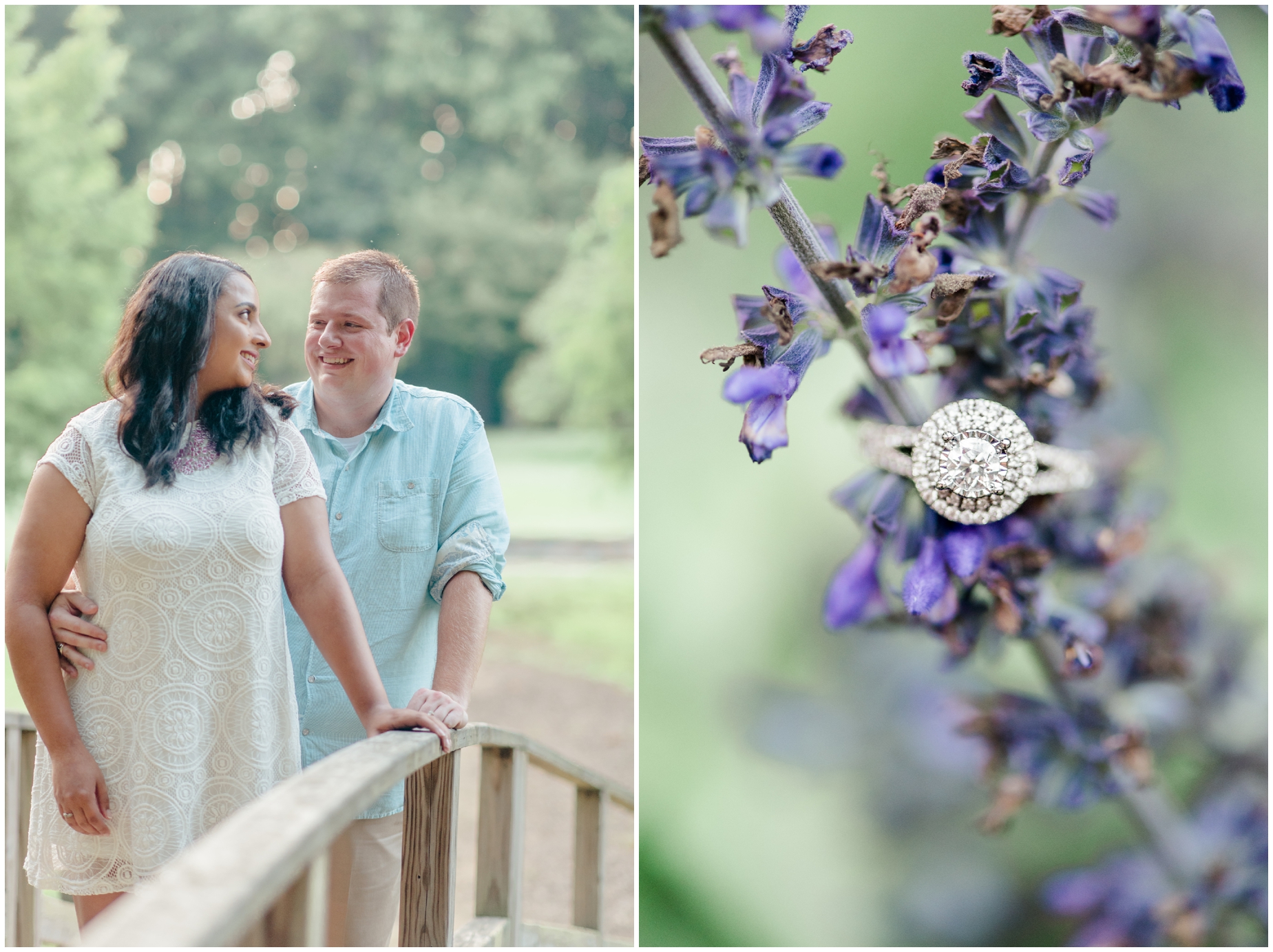 An intimate garden inspired engagement photo by Maryland Photographer Megan Bennett Photography
