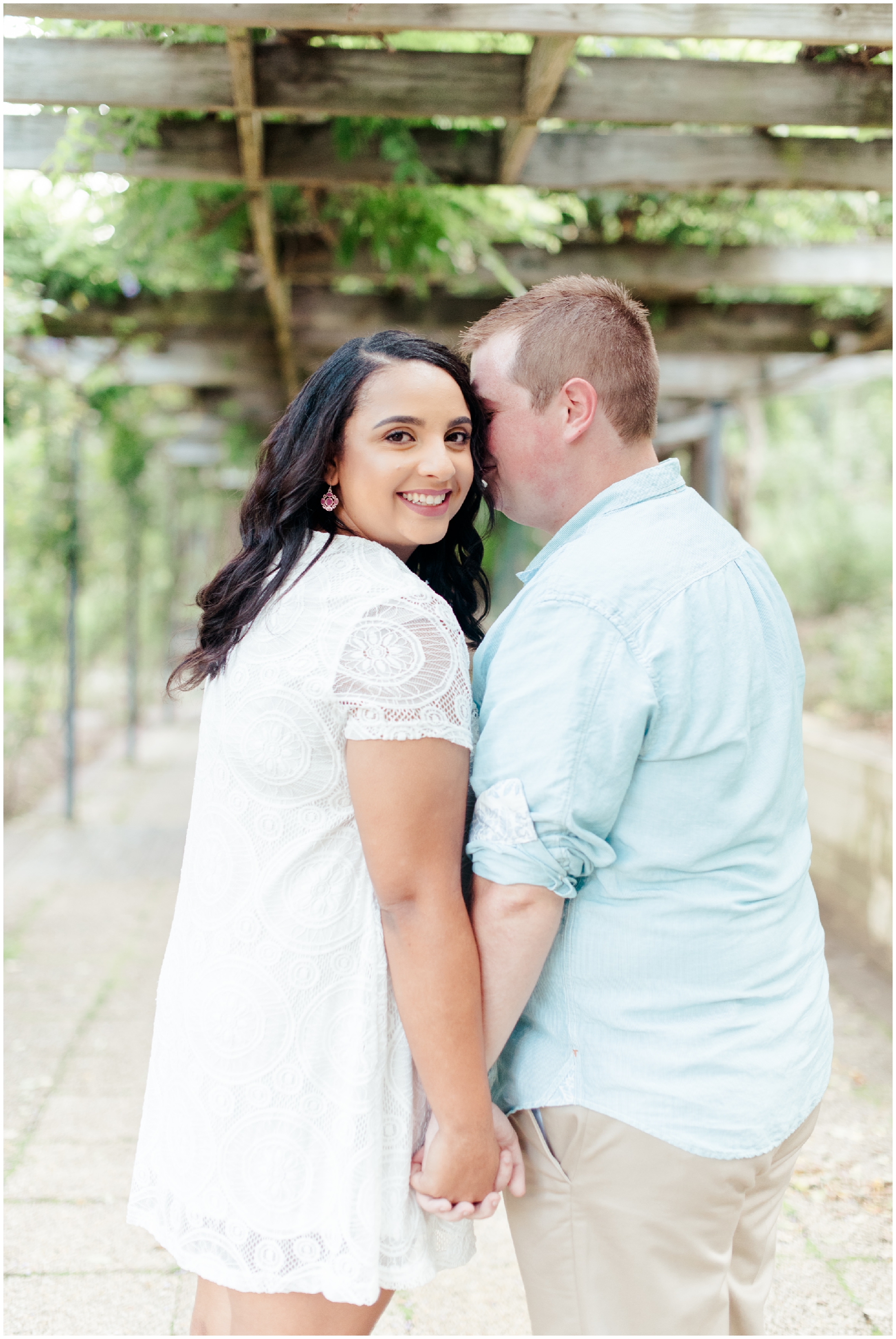An intimate garden inspired engagement photo by Maryland Photographer Megan Bennett Photography
