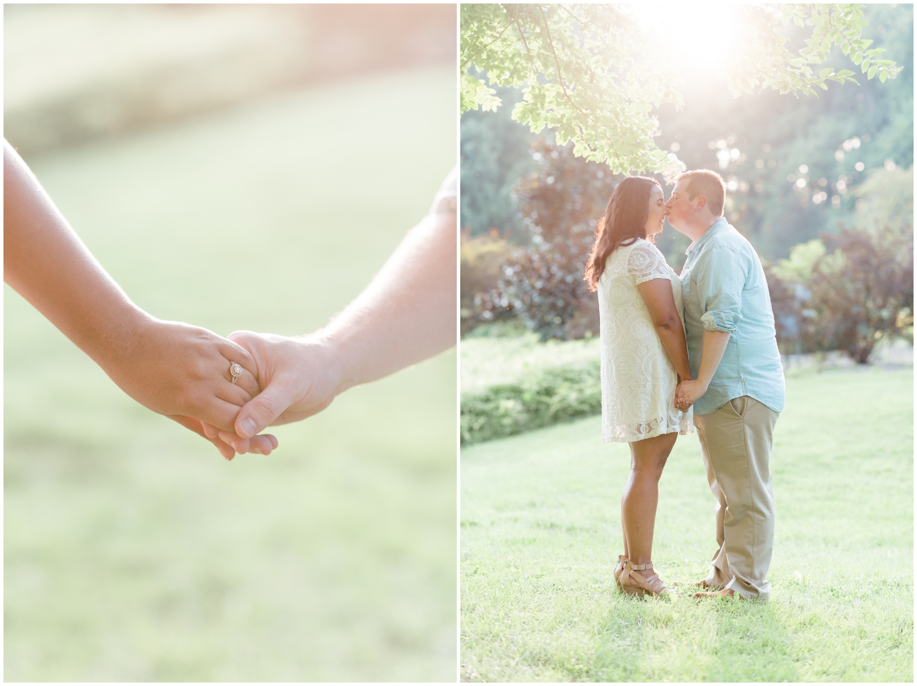 An intimate garden inspired engagement photo by Maryland Photographer Megan Bennett Photography