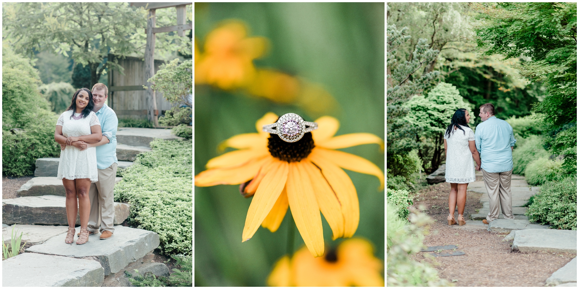 An intimate garden inspired engagement photo by Maryland Photographer Megan Bennett Photography