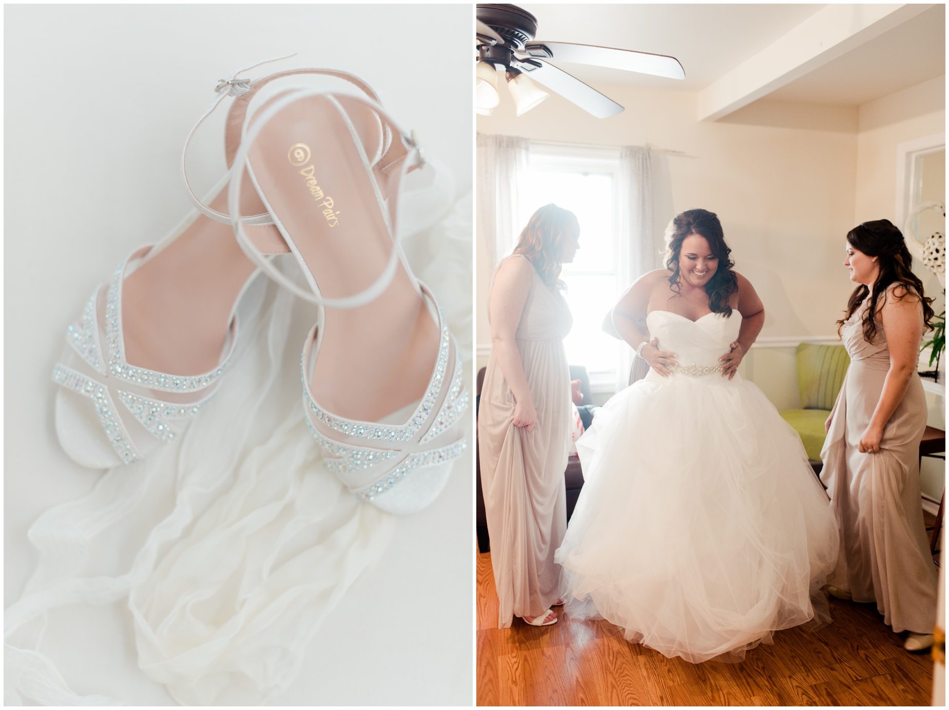 A pink and tan coastal wedding at Celebrations at the Bay by Maryland Wedding Photographer Megan Bennett Photography