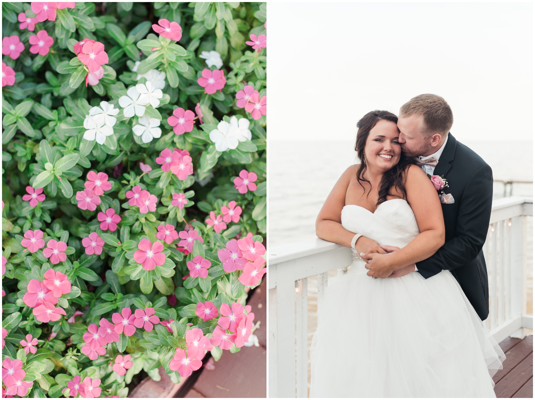 A pink and tan coastal wedding at Celebrations at the Bay by Maryland Wedding Photographer Megan Bennett Photography