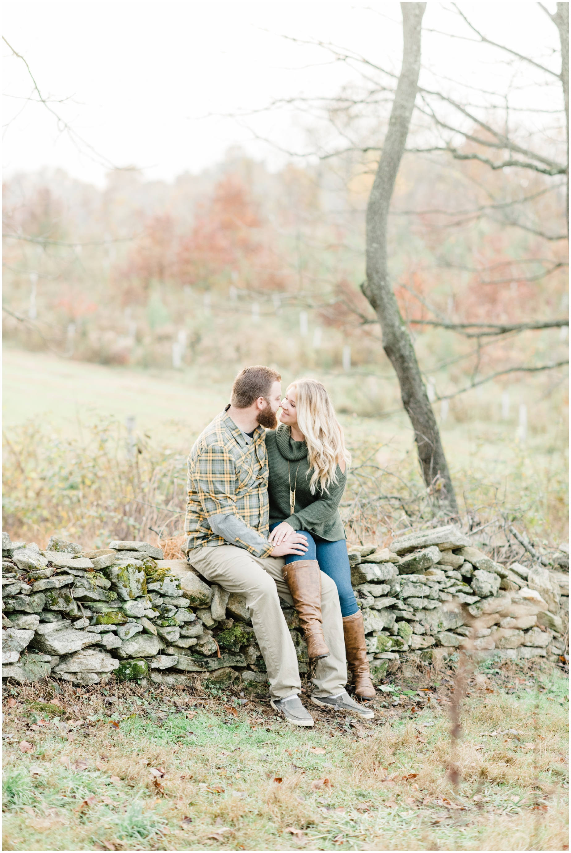 An intimate Autumn Engagement Photo Session at Howard County Conservancy in Maryland by Megan Bennett Photography