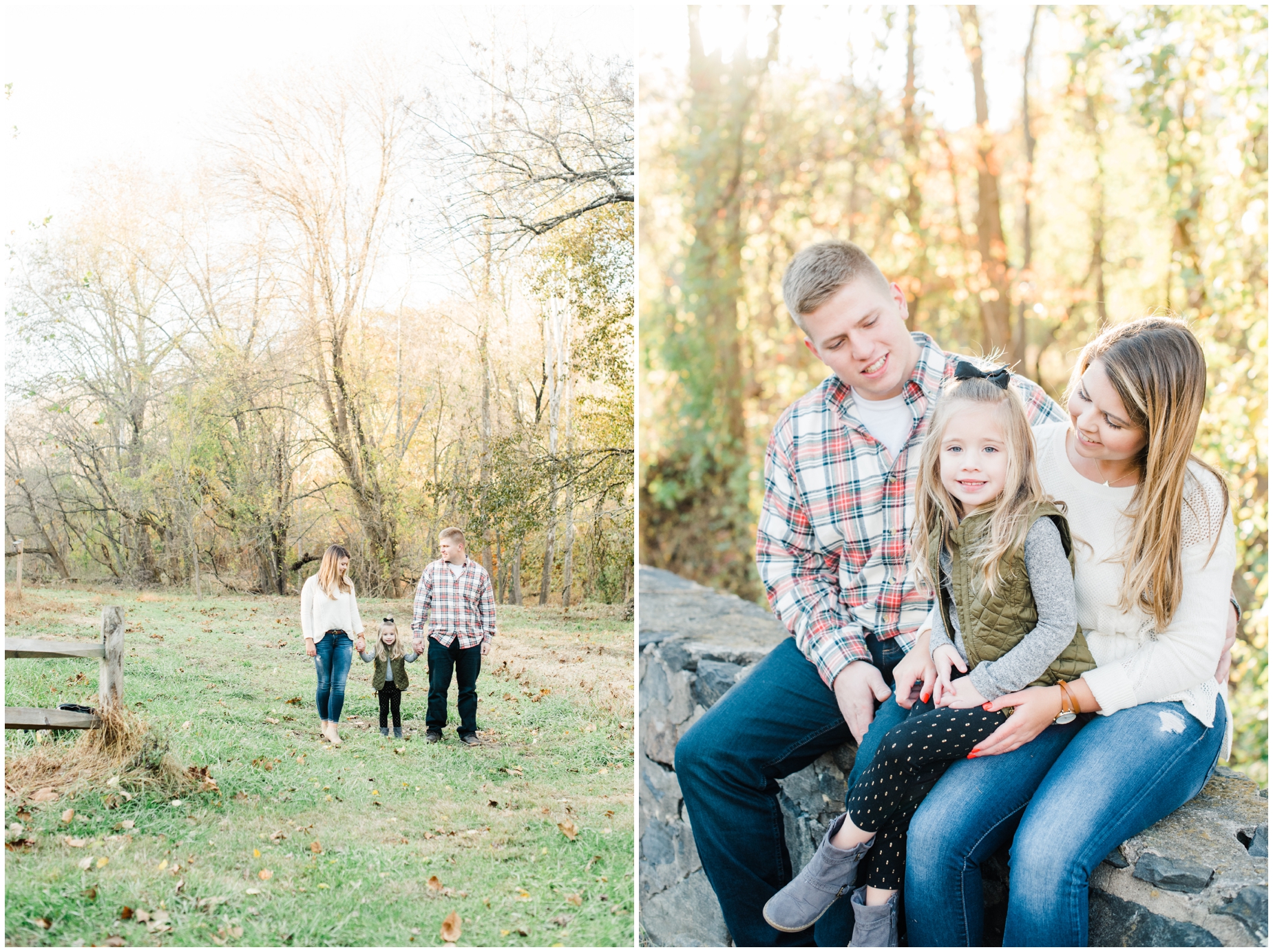 An intimate rustic family photo at Patapsco Valley State Park by Maryland Photographer Megan Bennett Photography