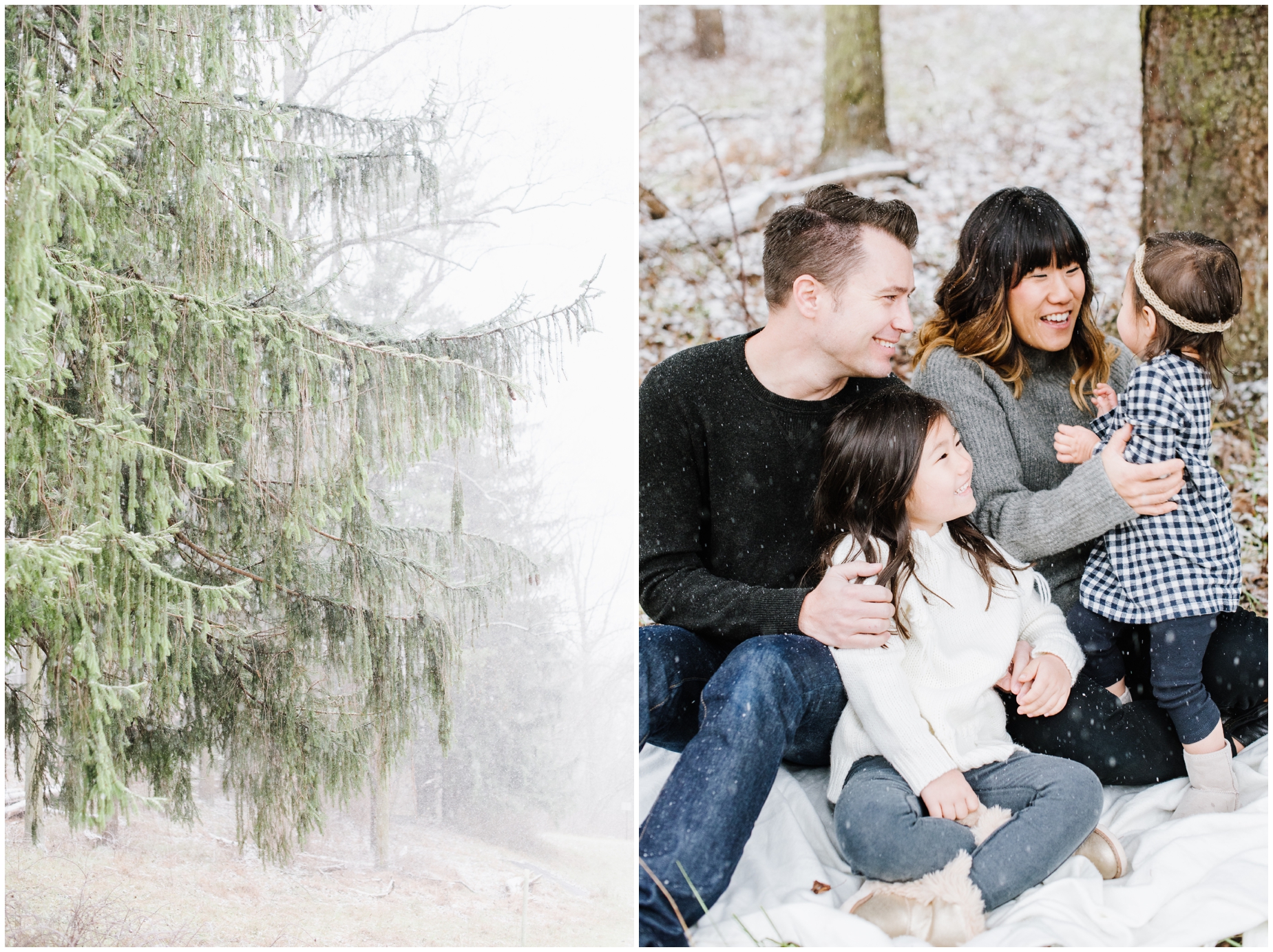 A Snowy Winter Family Photo Session at Loch Raven Reservoir by Maryland Photographer Megan Bennett Photography