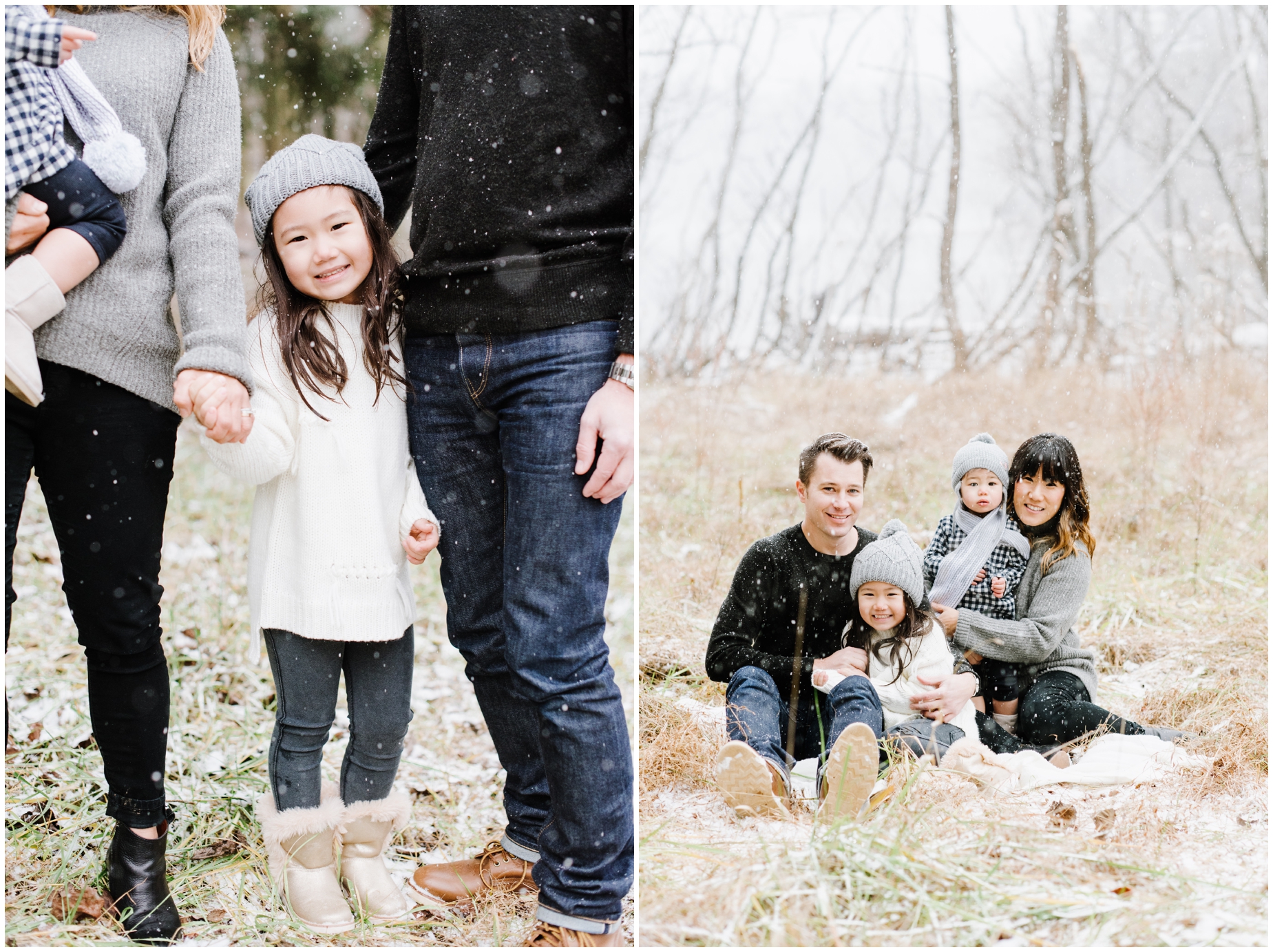 A Snowy Winter Family Photo Session at Loch Raven Reservoir by Maryland Photographer Megan Bennett Photography