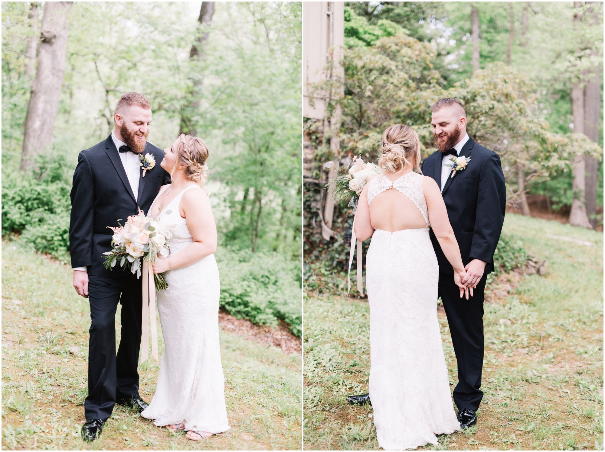 Romantic Blush Pink Spring Barn Wedding at Howard County Maryland Estate by Maryland Photographer Megan Bennett Photography