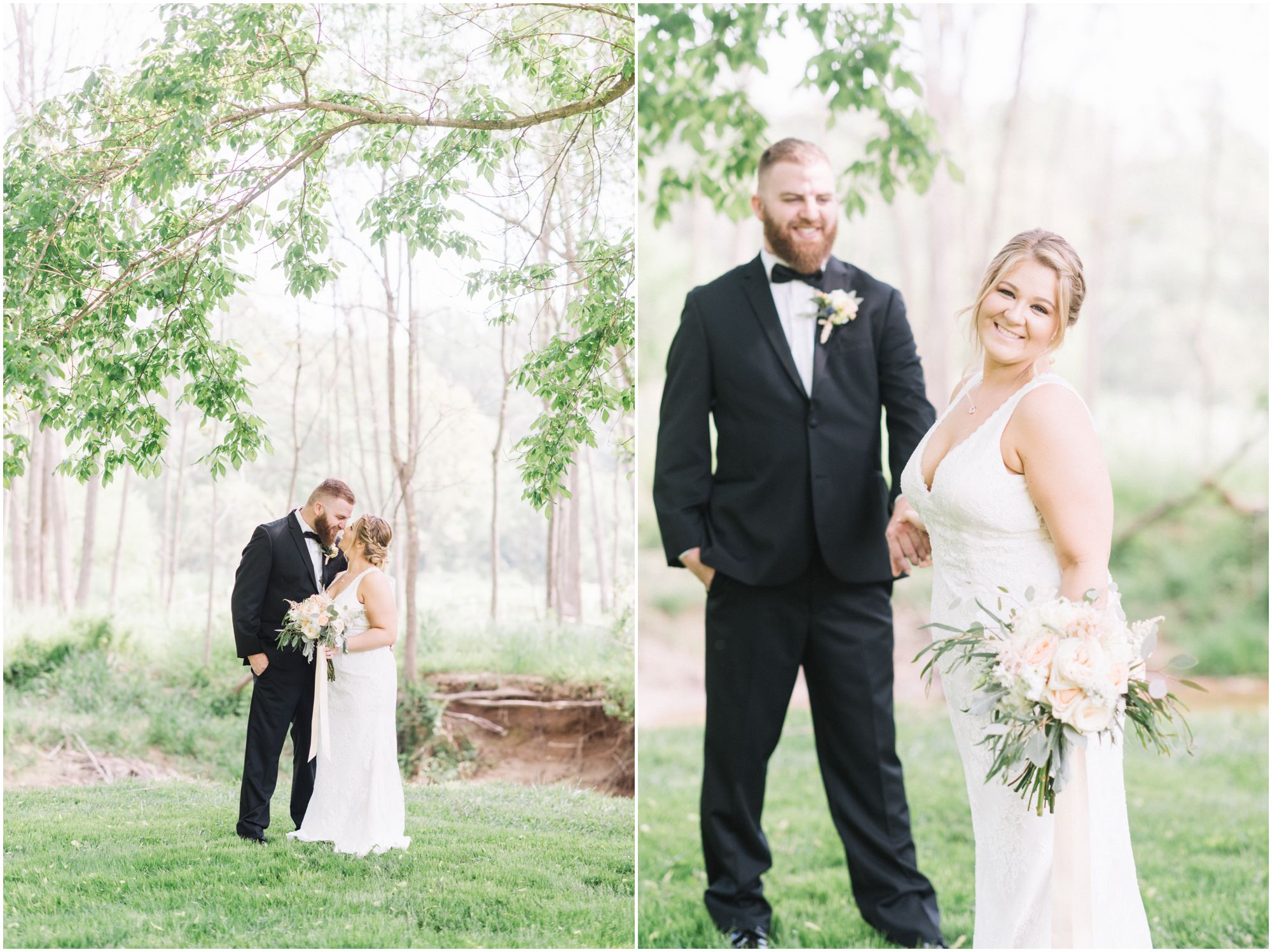 Romantic Blush Pink Spring Barn Wedding at Howard County Maryland Estate by Maryland Photographer Megan Bennett Photography