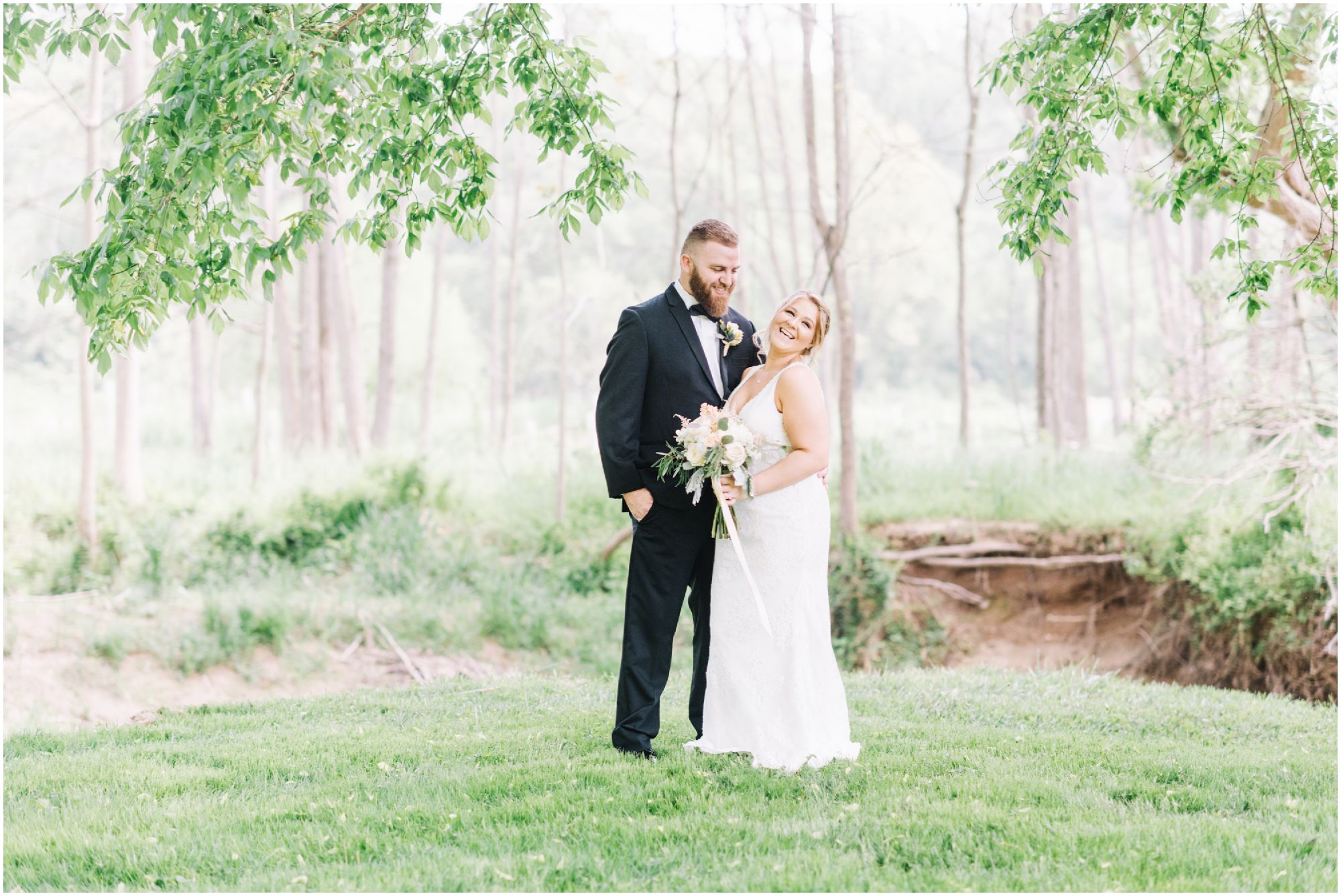 Romantic Blush Pink Spring Barn Wedding at Howard County Maryland Estate by Maryland Photographer Megan Bennett Photography