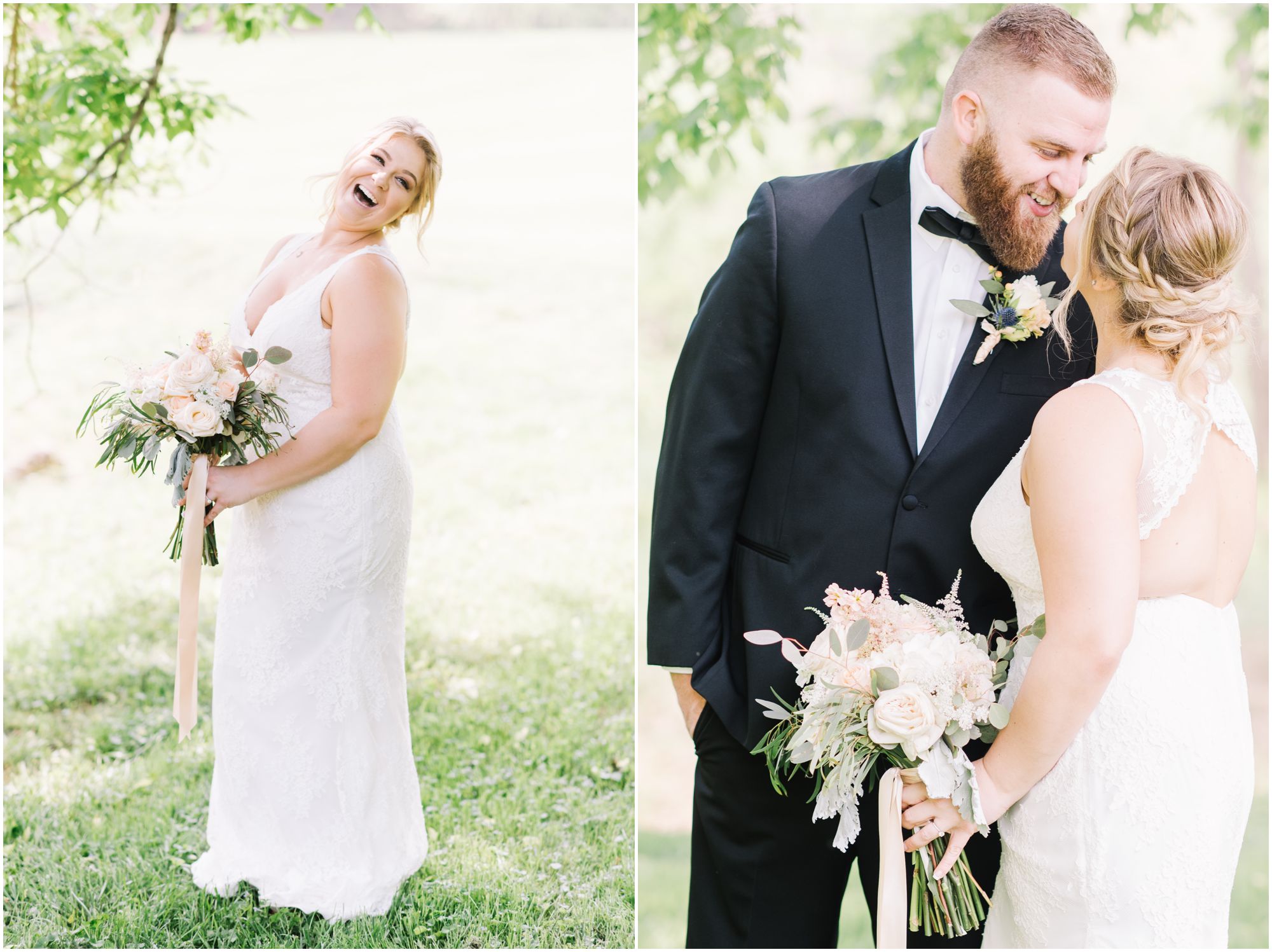 Romantic Blush Pink Spring Barn Wedding at Howard County Maryland Estate by Maryland Photographer Megan Bennett Photography