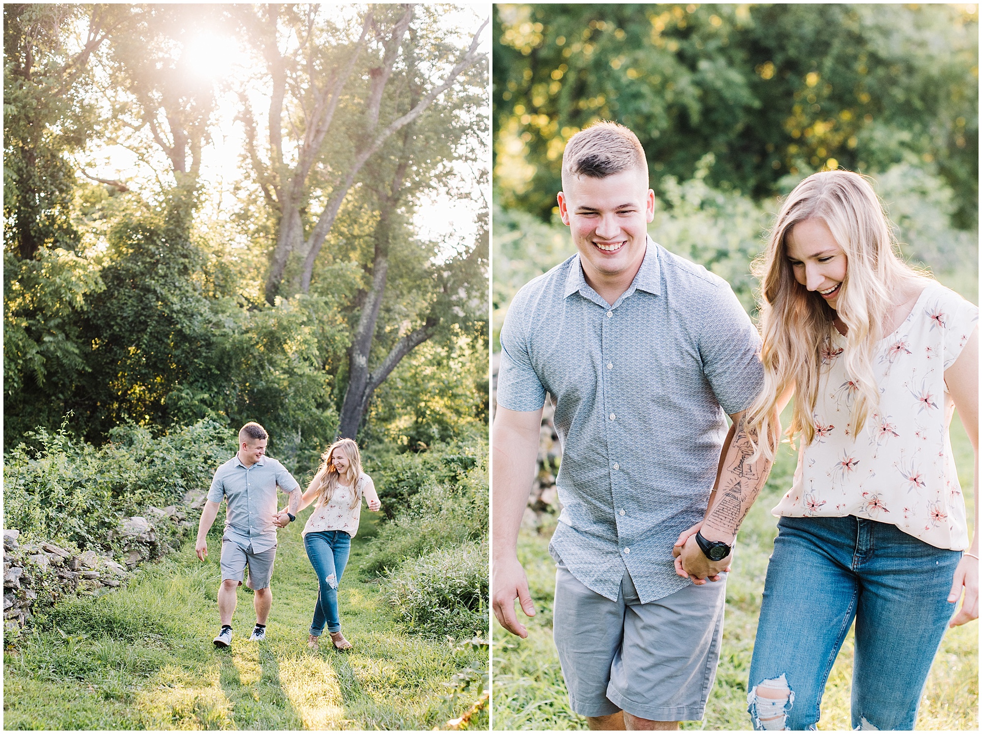 Summer Couple Portraits in a Farm Field at the Howard County Conservancy by Maryland Photographer Megan Bennett Photography