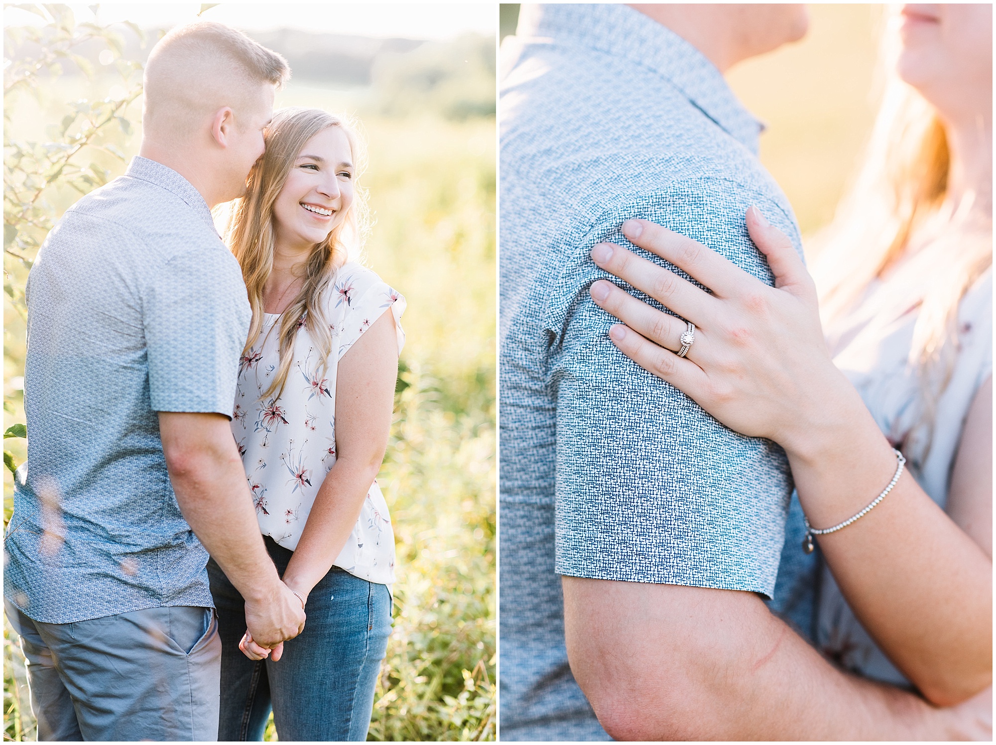 Summer Couple Portraits in a Farm Field at the Howard County Conservancy by Maryland Photographer Megan Bennett Photography