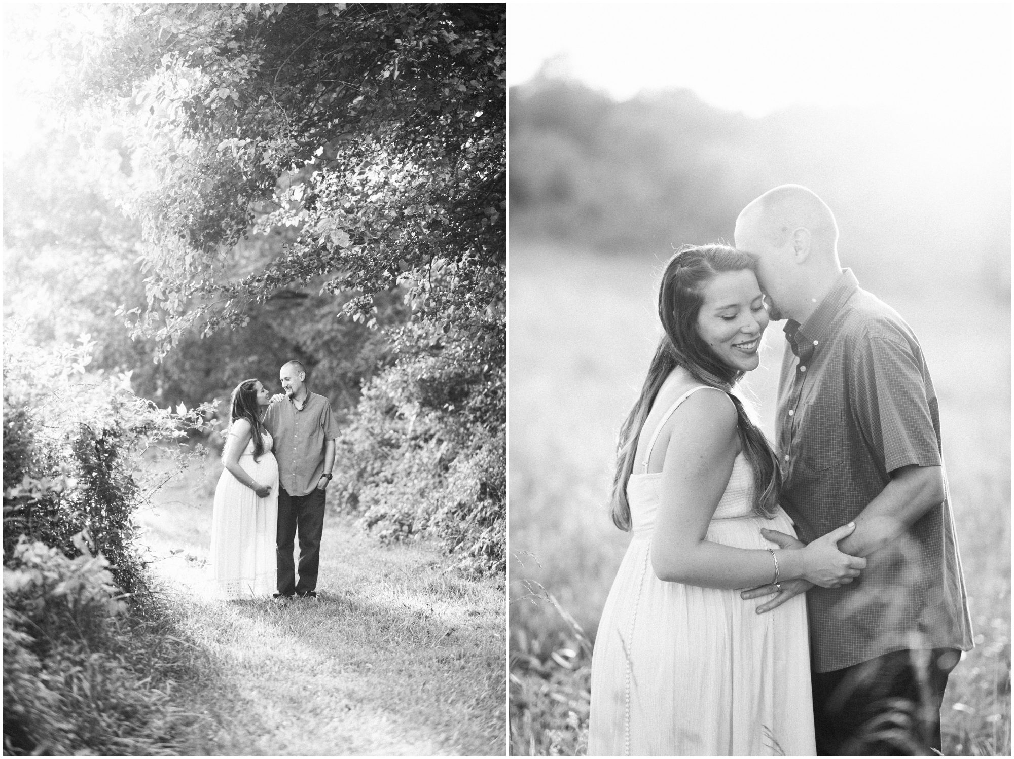 Summer Maternity Portraits at the Howard County Conservancy featuring New Parents by Maryland Photographer Megan Bennett Photography