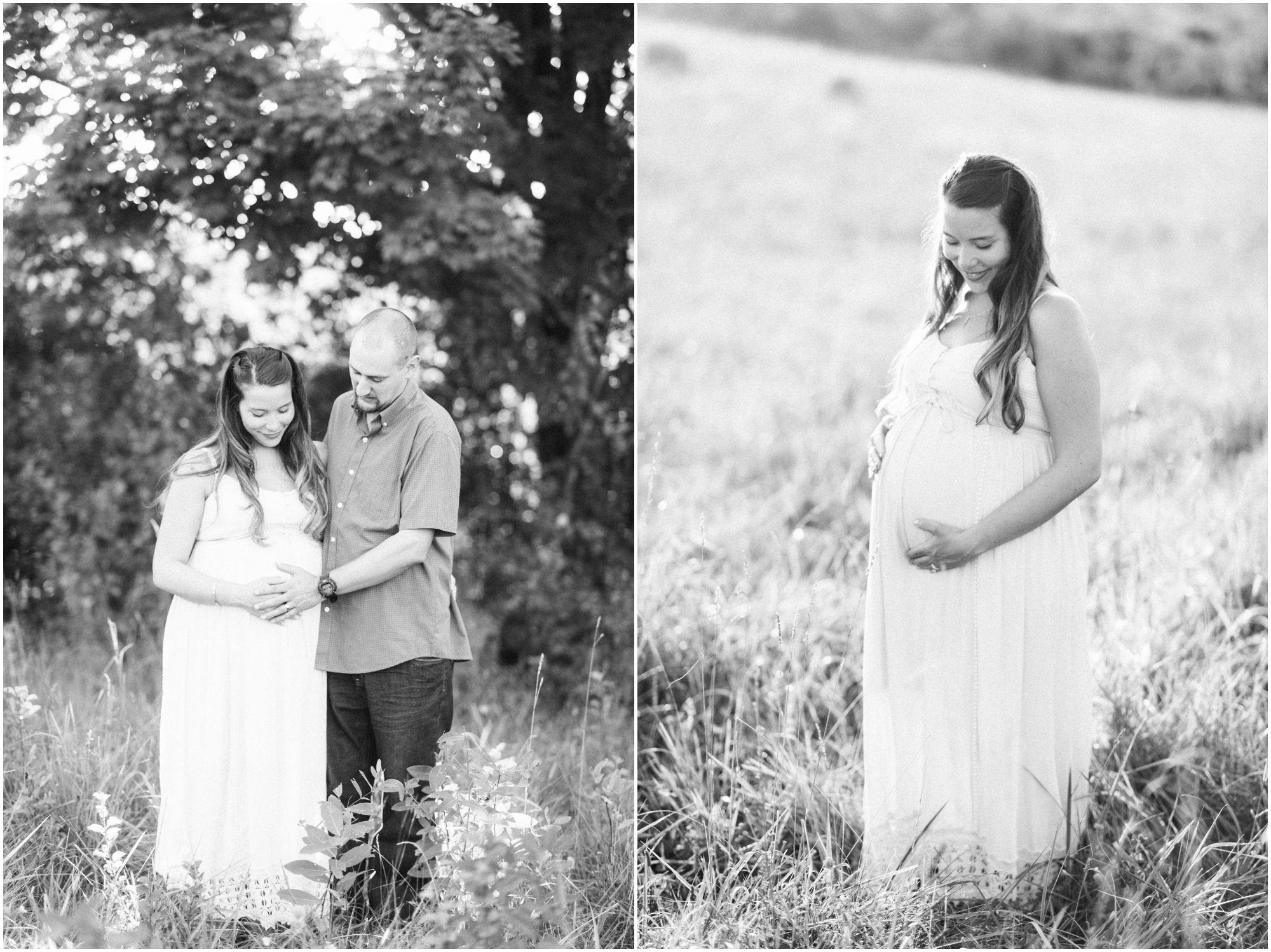 Summer Maternity Portraits at the Howard County Conservancy featuring New Parents by Maryland Photographer Megan Bennett Photography