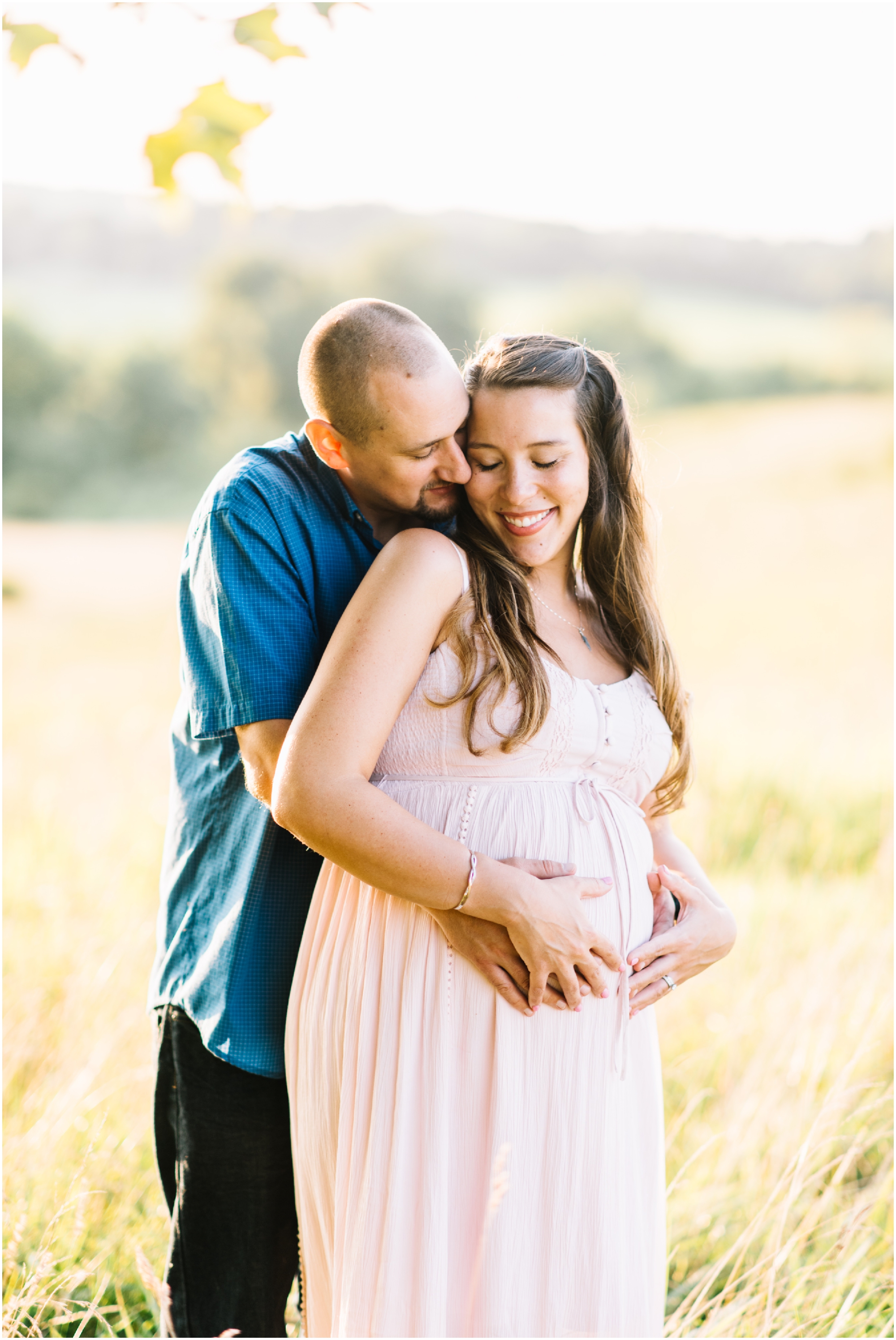 Summer Maternity Portraits at the Howard County Conservancy featuring New Parents by Maryland Photographer Megan Bennett Photography