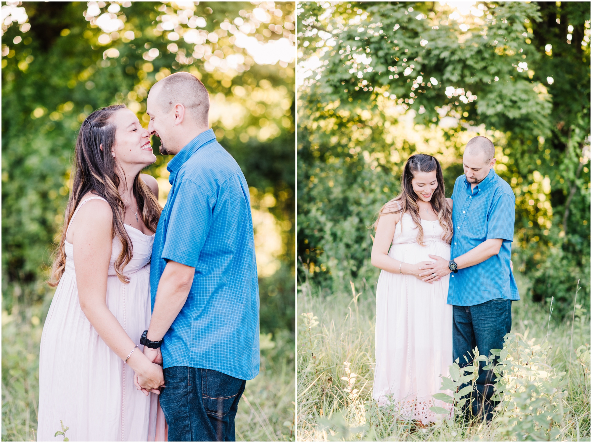 Summer Maternity Portraits at the Howard County Conservancy featuring New Parents by Maryland Photographer Megan Bennett Photography