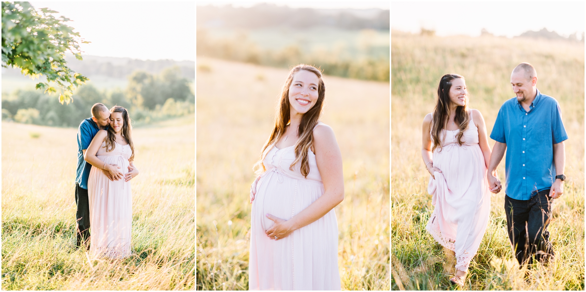 Summer Maternity Portraits at the Howard County Conservancy featuring New Parents by Maryland Photographer Megan Bennett Photography