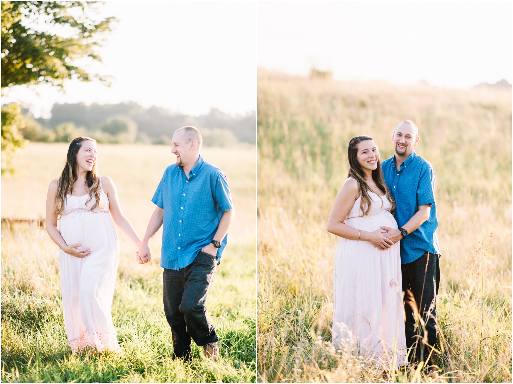 Summer Maternity Portraits at the Howard County Conservancy featuring New Parents by Maryland Photographer Megan Bennett Photography
