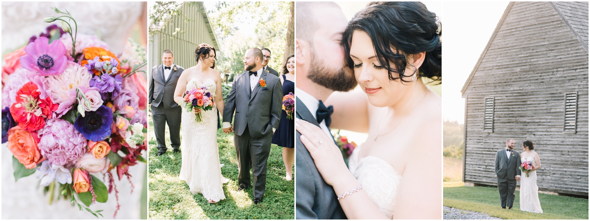 A Summer Wedding at Howard County Conservancy Wedding with Navy bridesmaid dresses and Bright Flowers by Maryland Photographer Megan Bennett Photography