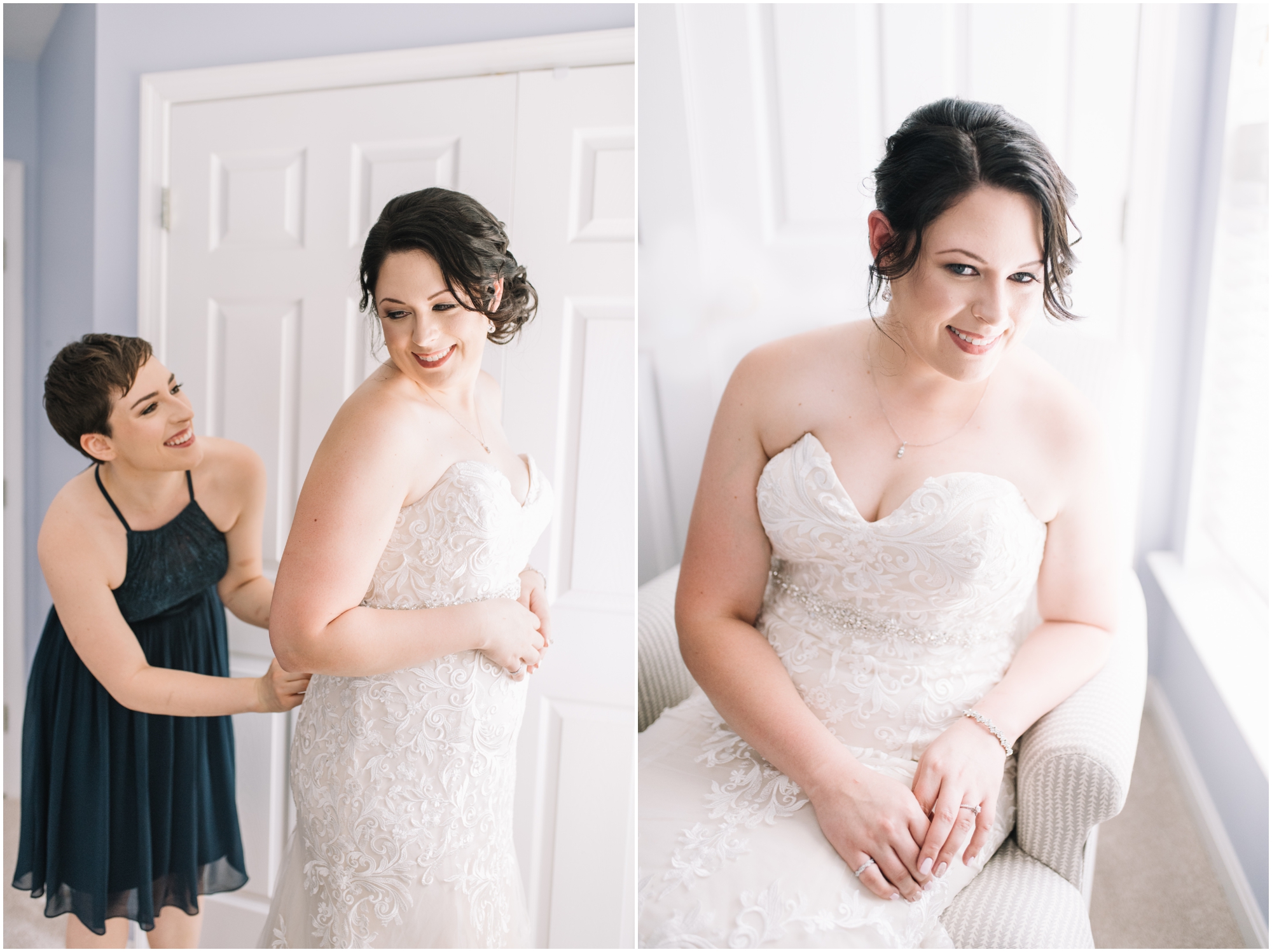 A Summer Wedding at Howard County Conservancy Wedding with Navy bridesmaid dresses and Bright Flowers by Maryland Photographer Megan Bennett Photography