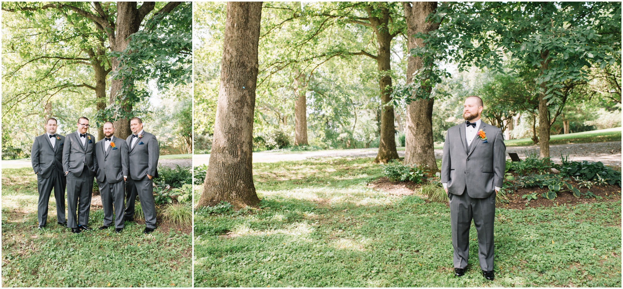 A Summer Wedding at Howard County Conservancy Wedding with Navy bridesmaid dresses and Bright Flowers by Maryland Photographer Megan Bennett Photography