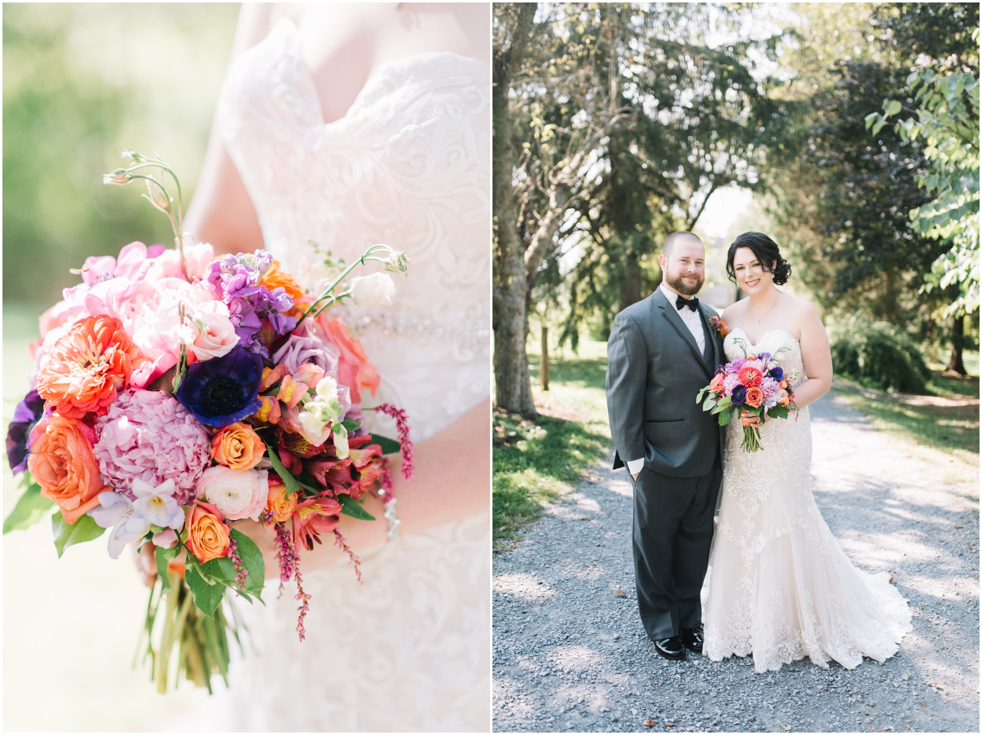 A Summer Wedding at Howard County Conservancy Wedding with Navy bridesmaid dresses and Bright Flowers by Maryland Photographer Megan Bennett Photography