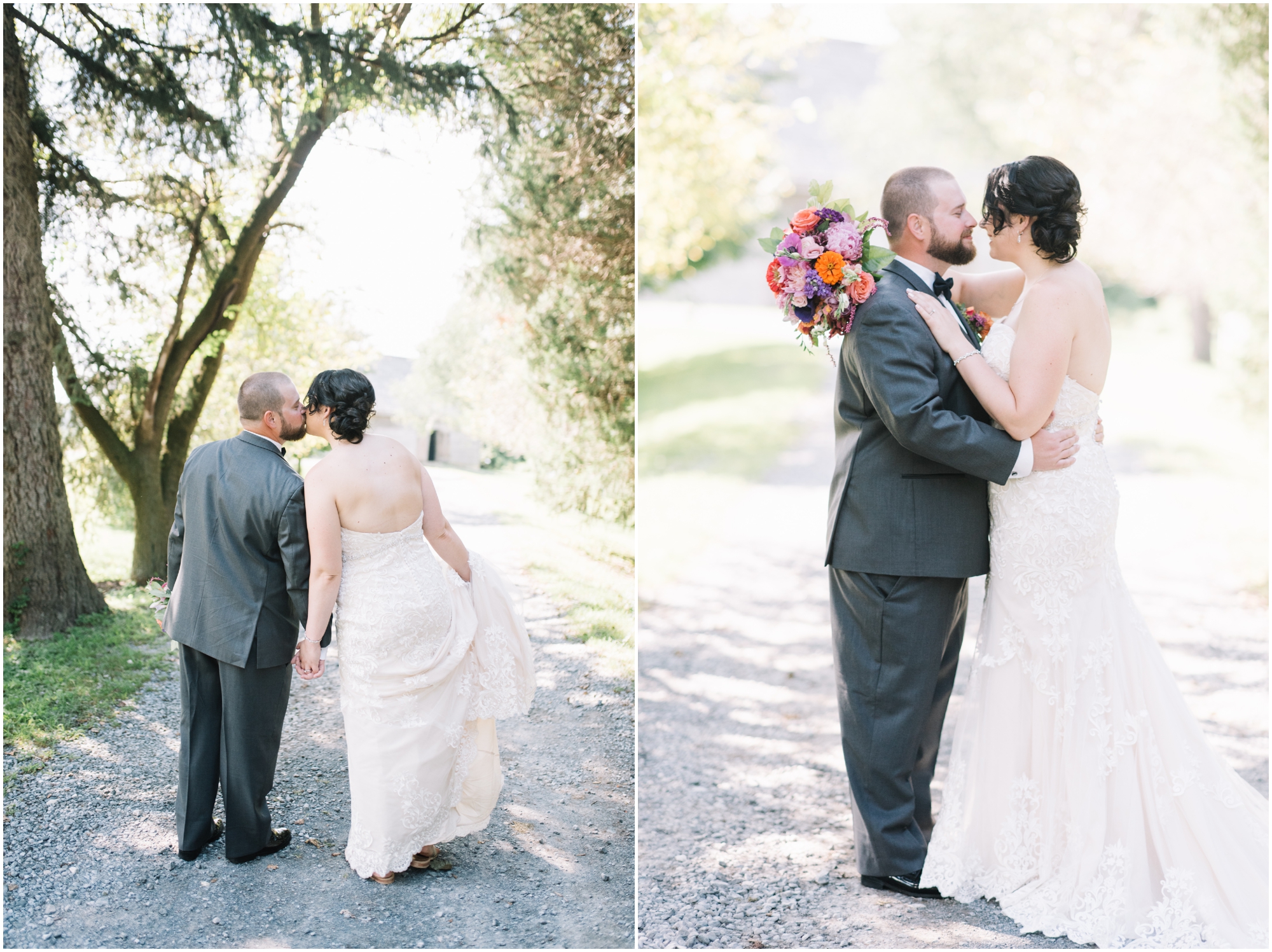A Summer Wedding at Howard County Conservancy Wedding with Navy bridesmaid dresses and Bright Flowers by Maryland Photographer Megan Bennett Photography