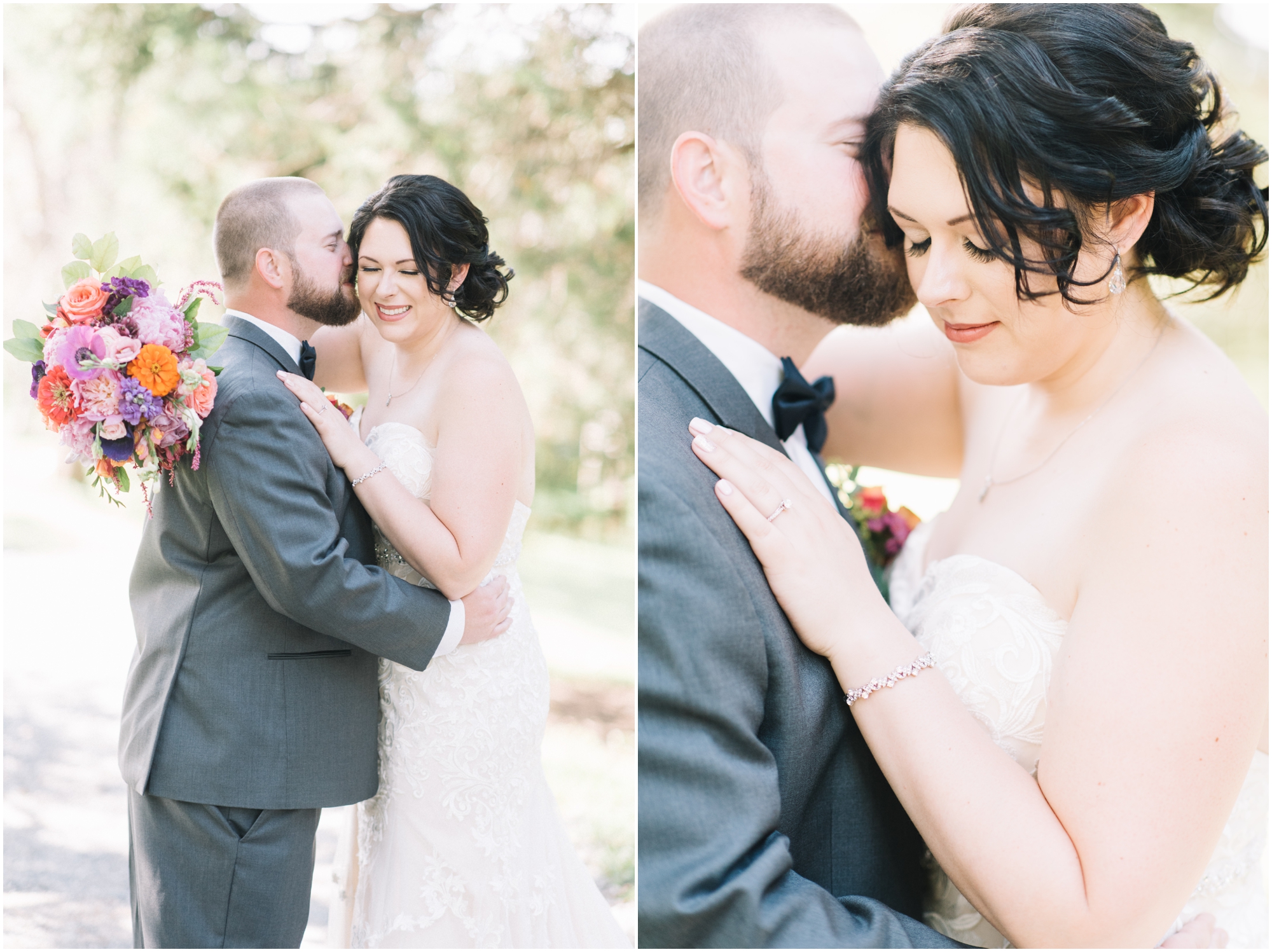 A Summer Wedding at Howard County Conservancy Wedding with Navy bridesmaid dresses and Bright Flowers by Maryland Photographer Megan Bennett Photography