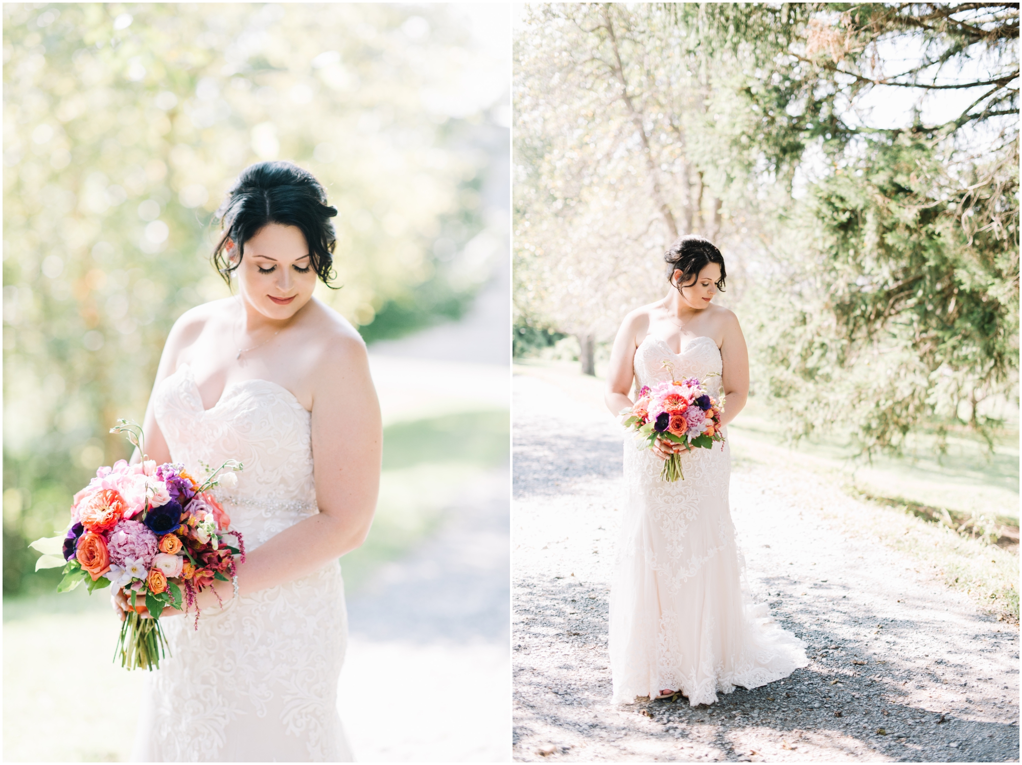 A Summer Wedding at Howard County Conservancy Wedding with Navy bridesmaid dresses and Bright Flowers by Maryland Photographer Megan Bennett Photography