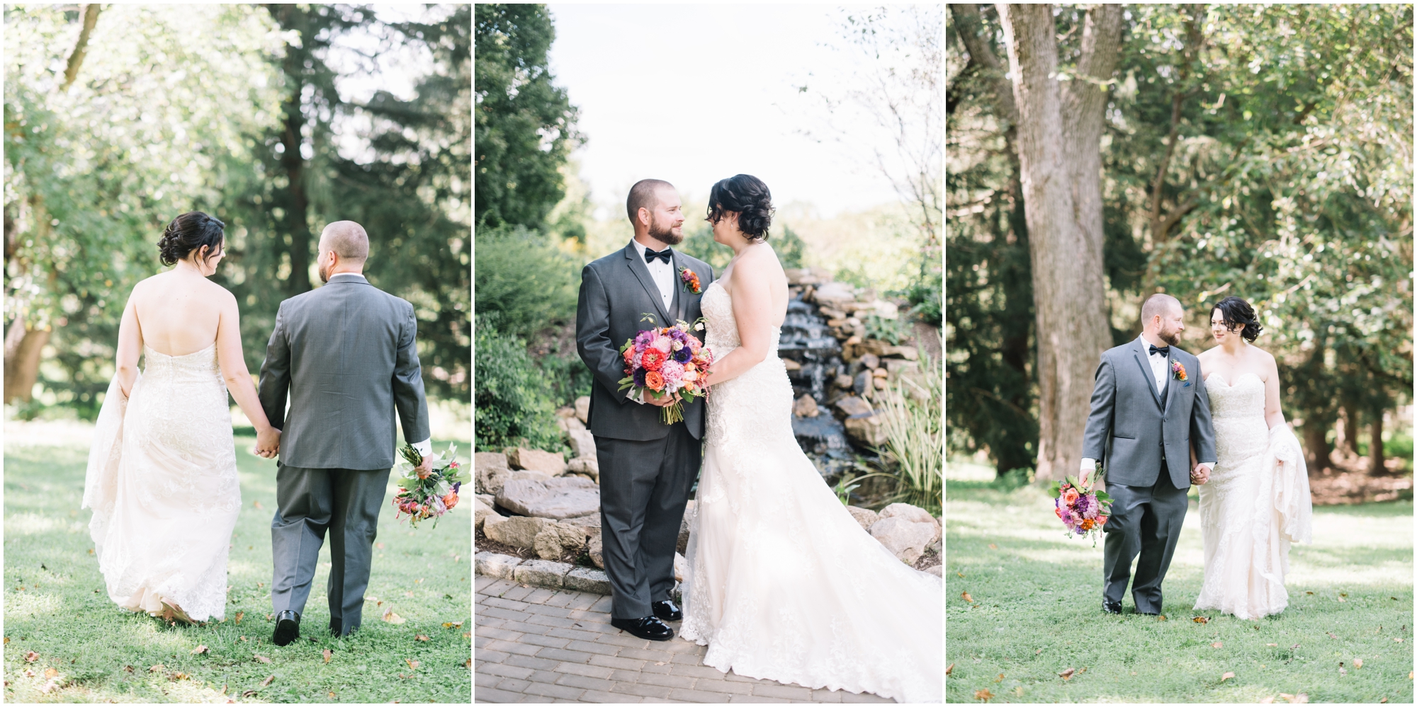 A Summer Wedding at Howard County Conservancy Wedding with Navy bridesmaid dresses and Bright Flowers by Maryland Photographer Megan Bennett Photography