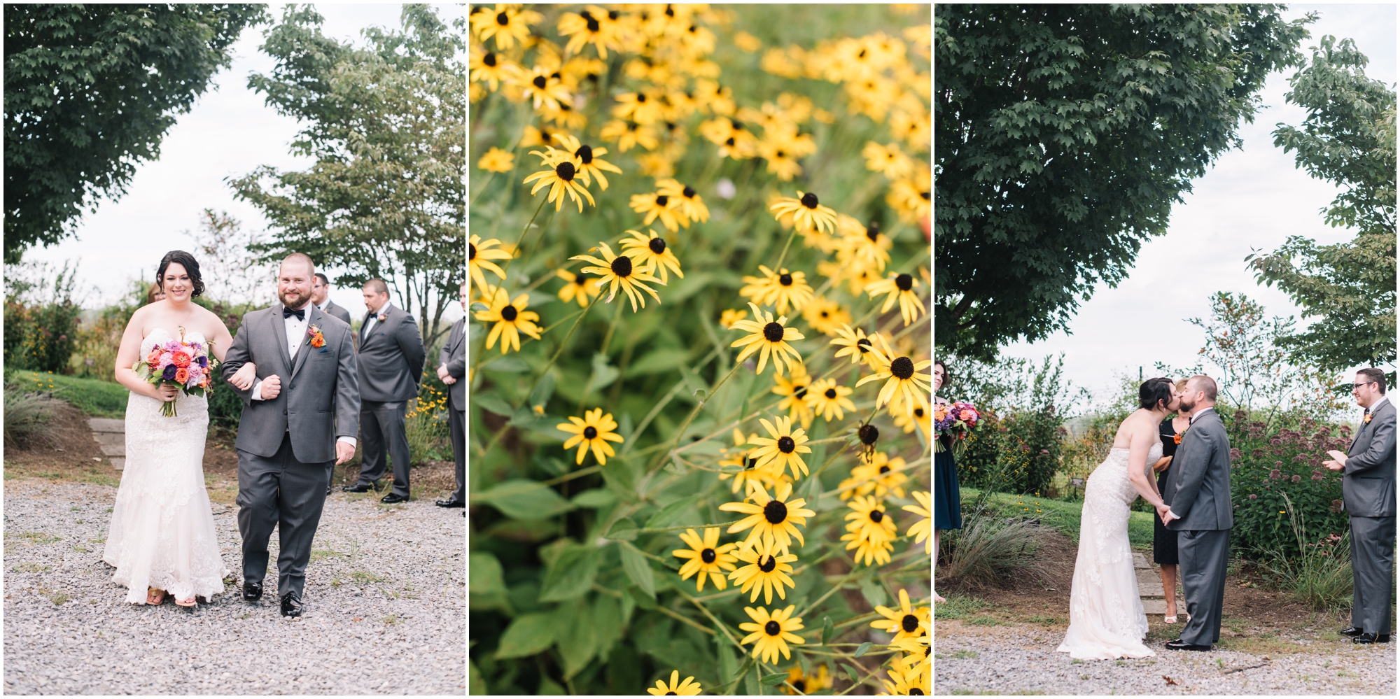 A Summer Wedding at Howard County Conservancy Wedding with Navy bridesmaid dresses and Bright Flowers by Maryland Photographer Megan Bennett Photography